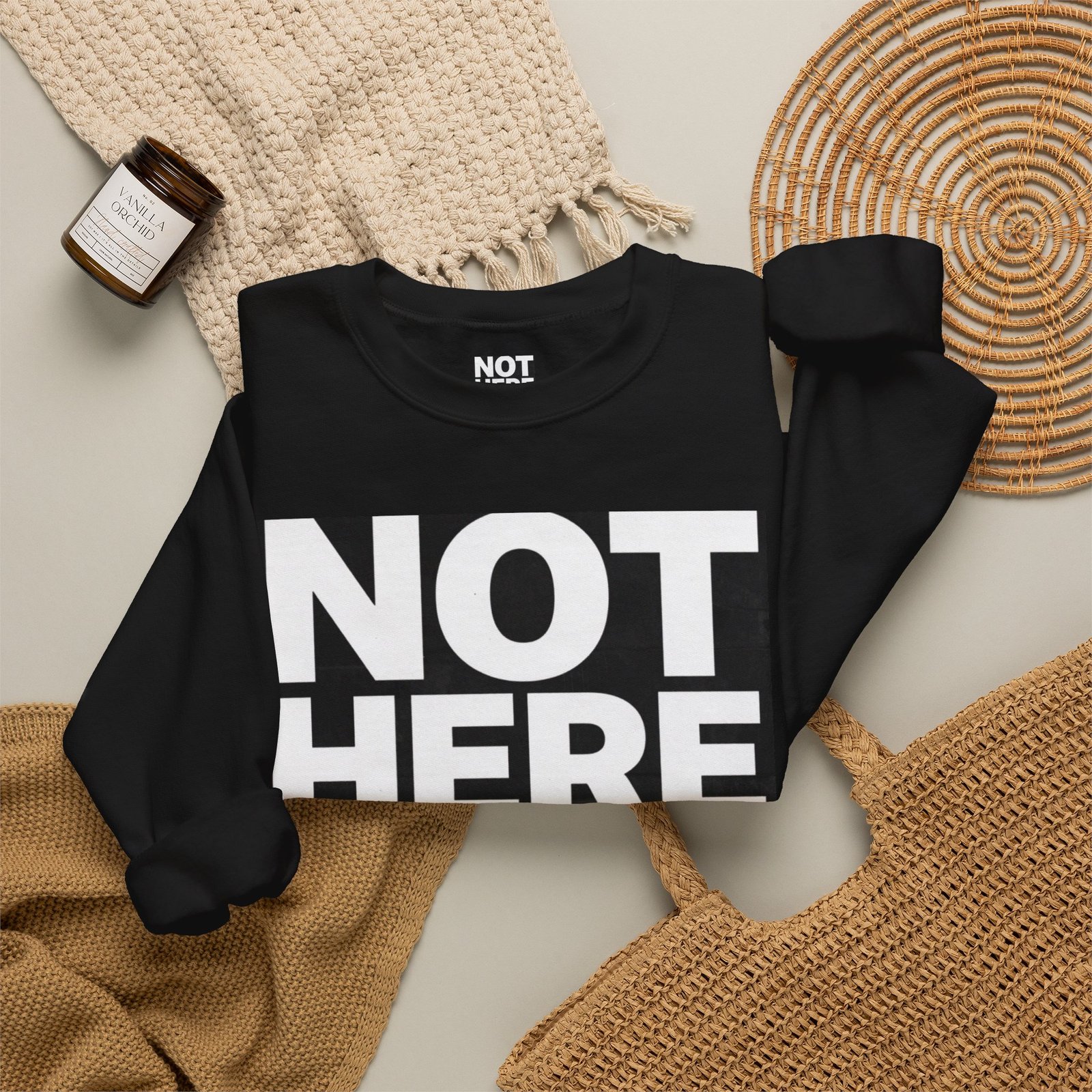 Crewneck Sweatshirt — “Not Here to Blend” Bold Graphic Crewneck - Image 20