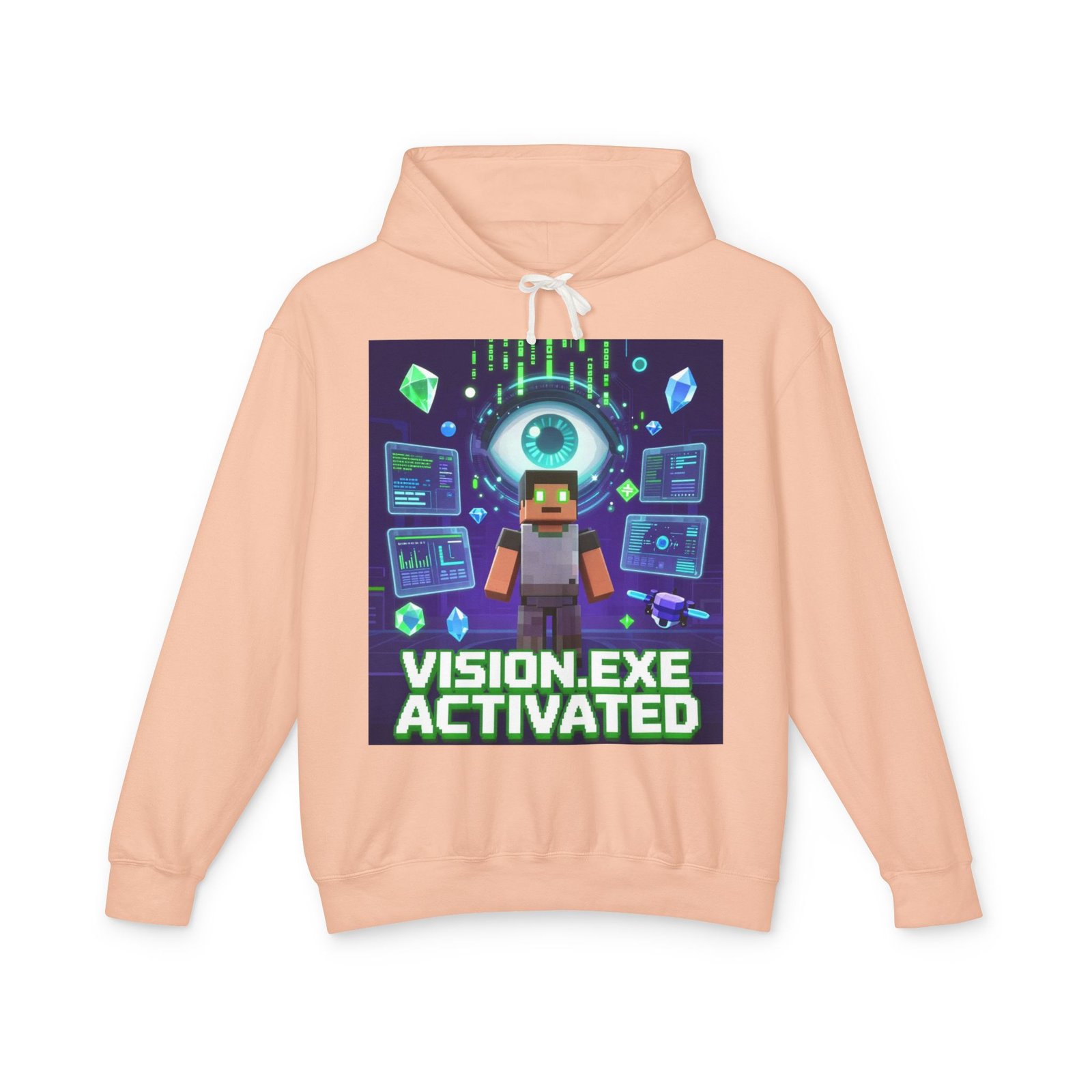 Vision.exe Activated Hoodie — Retro Gamer Tech Graphic Sweatshirt - Image 17