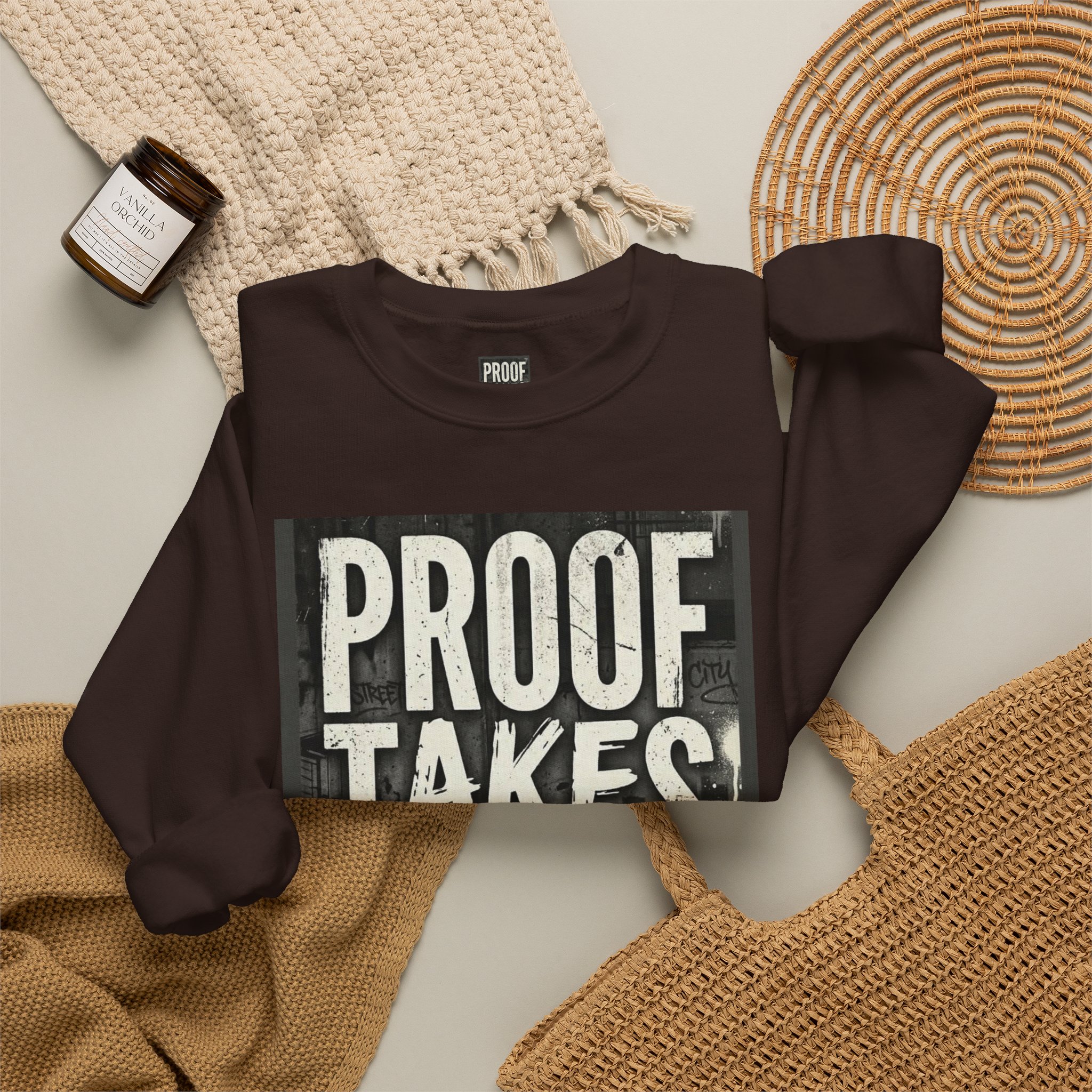 Proof Takes Time Sweatshirt — Motivational Graphic Crewneck - Image 28