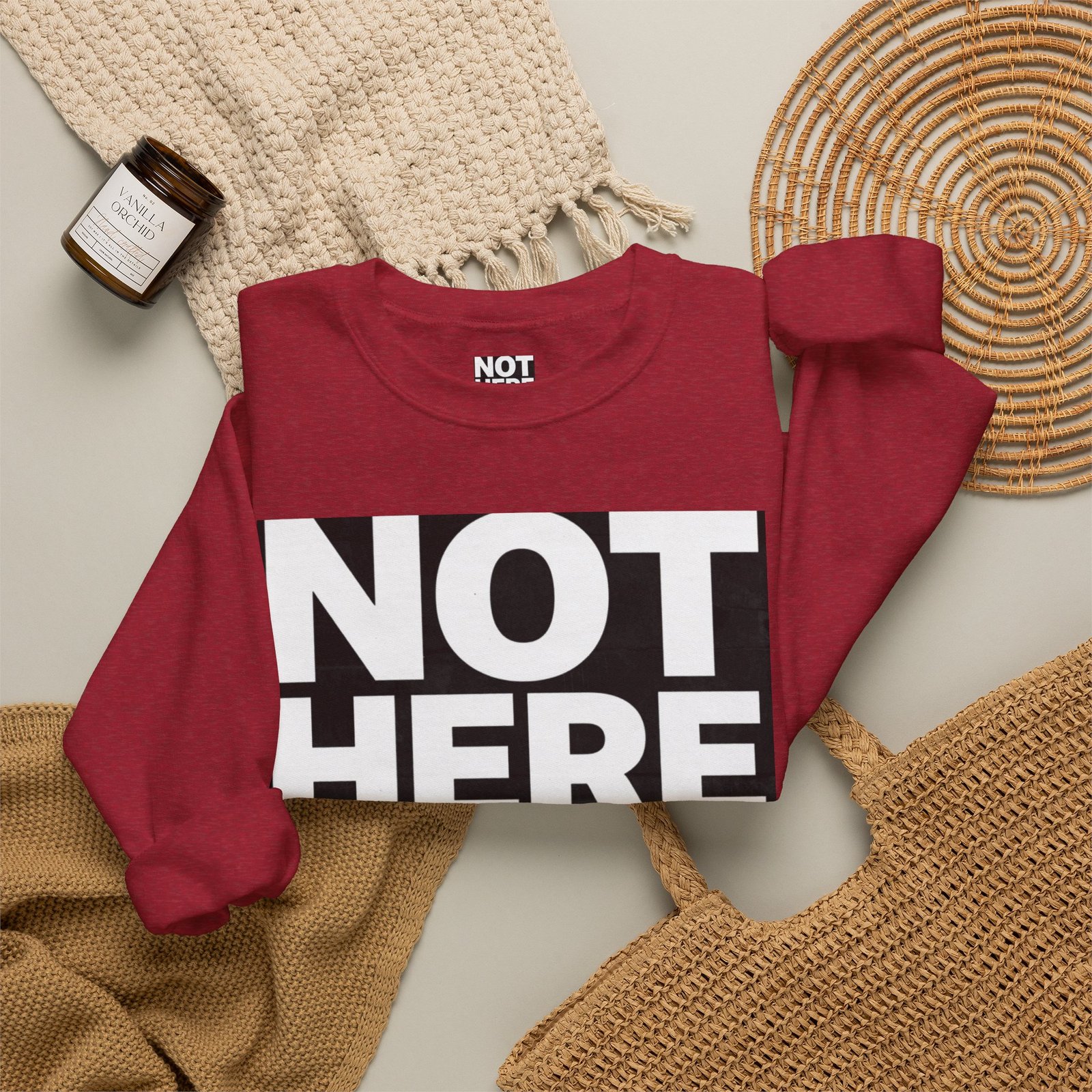 Crewneck Sweatshirt — “Not Here to Blend” Bold Graphic Crewneck - Image 52