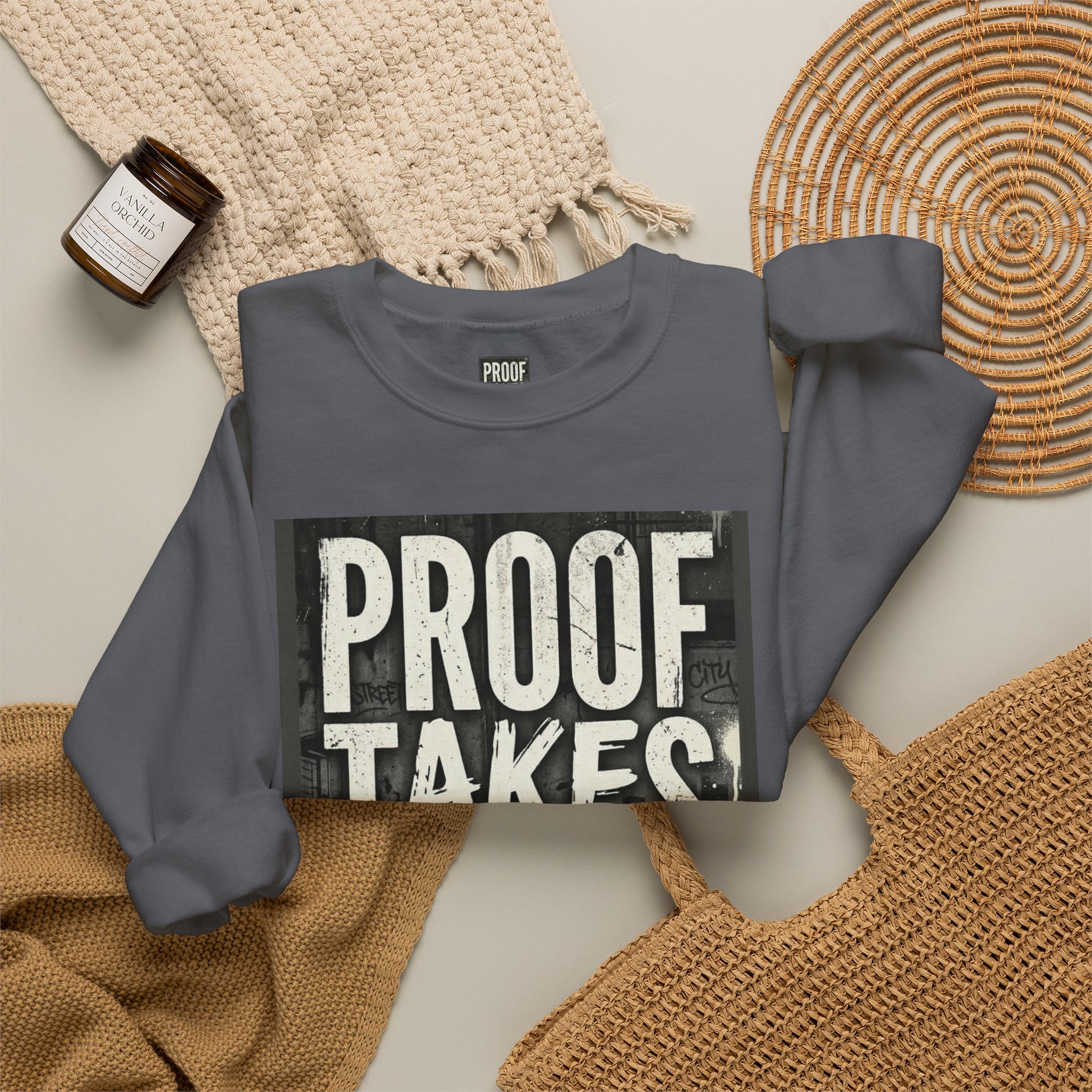 Proof Takes Time Sweatshirt — Motivational Graphic Crewneck - Image 40