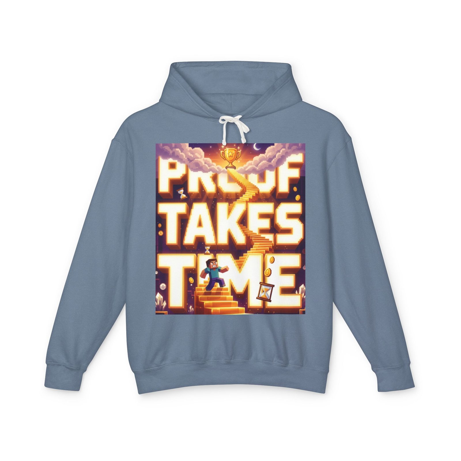 Hoodie — 'Proof Takes Time' Motivational Graphic Hooded Sweatshirt - Image 33