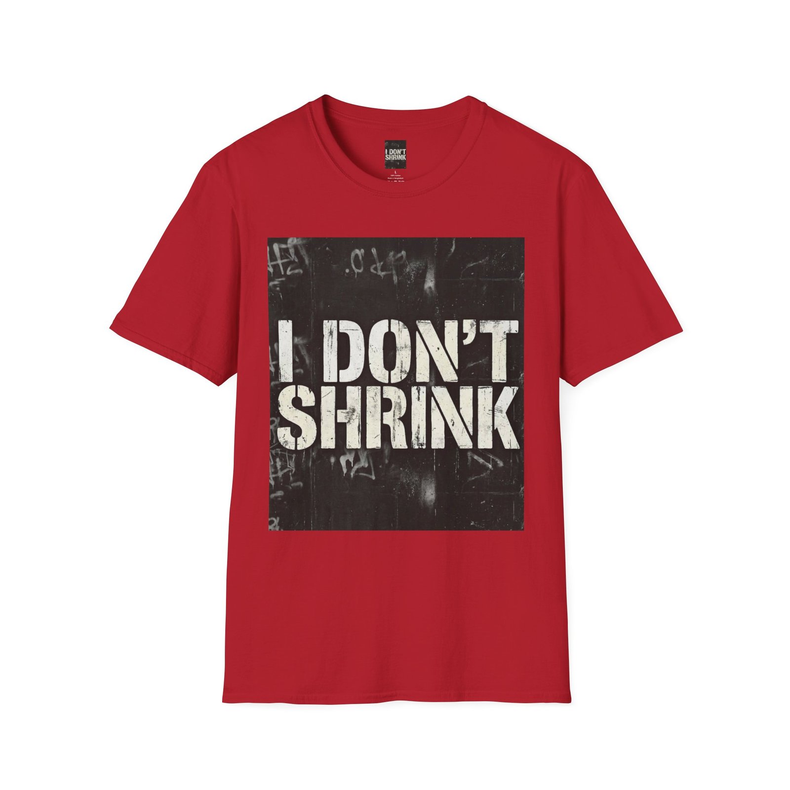 I Don't Shrink T-Shirt — Vintage Stencil Graphic Tee - Image 51