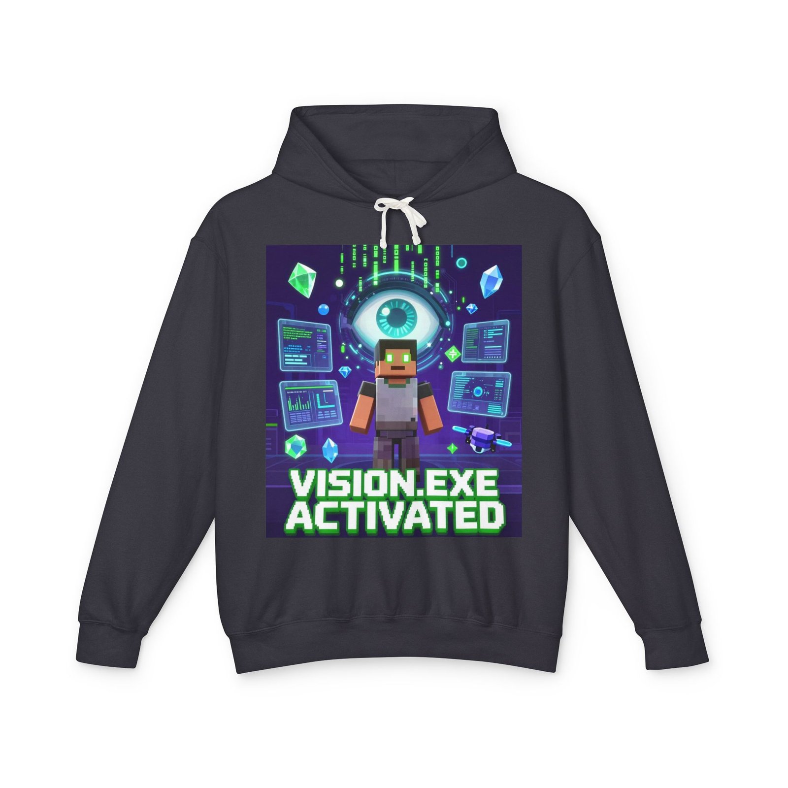 Vision.exe Activated Hoodie — Retro Gamer Tech Graphic Sweatshirt - Image 37