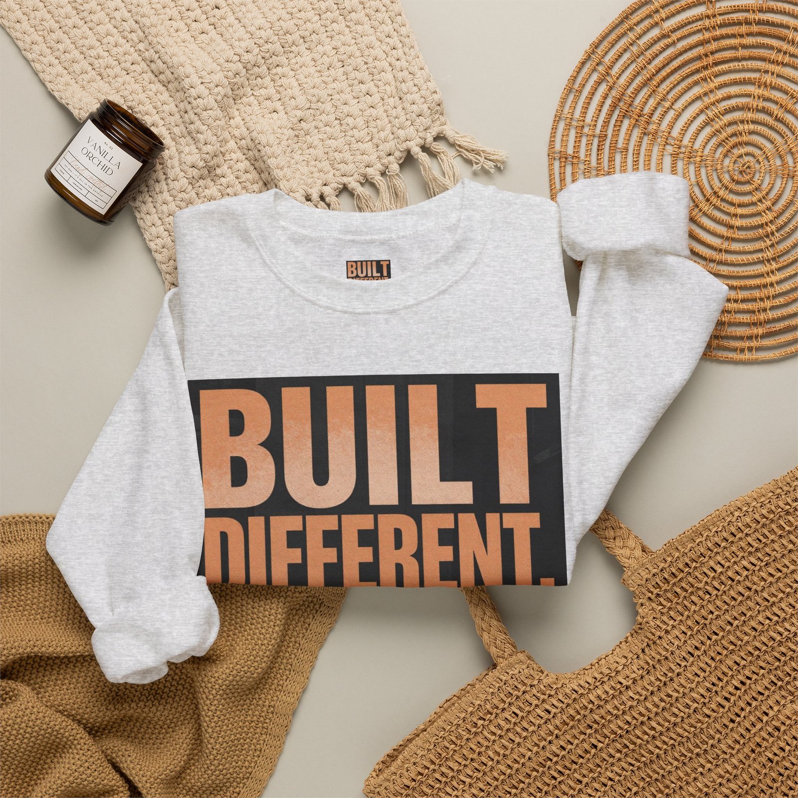 Built Different Crewneck Sweatshirt — "Built Different. Moving Different." Graphic Pullover - Image 8