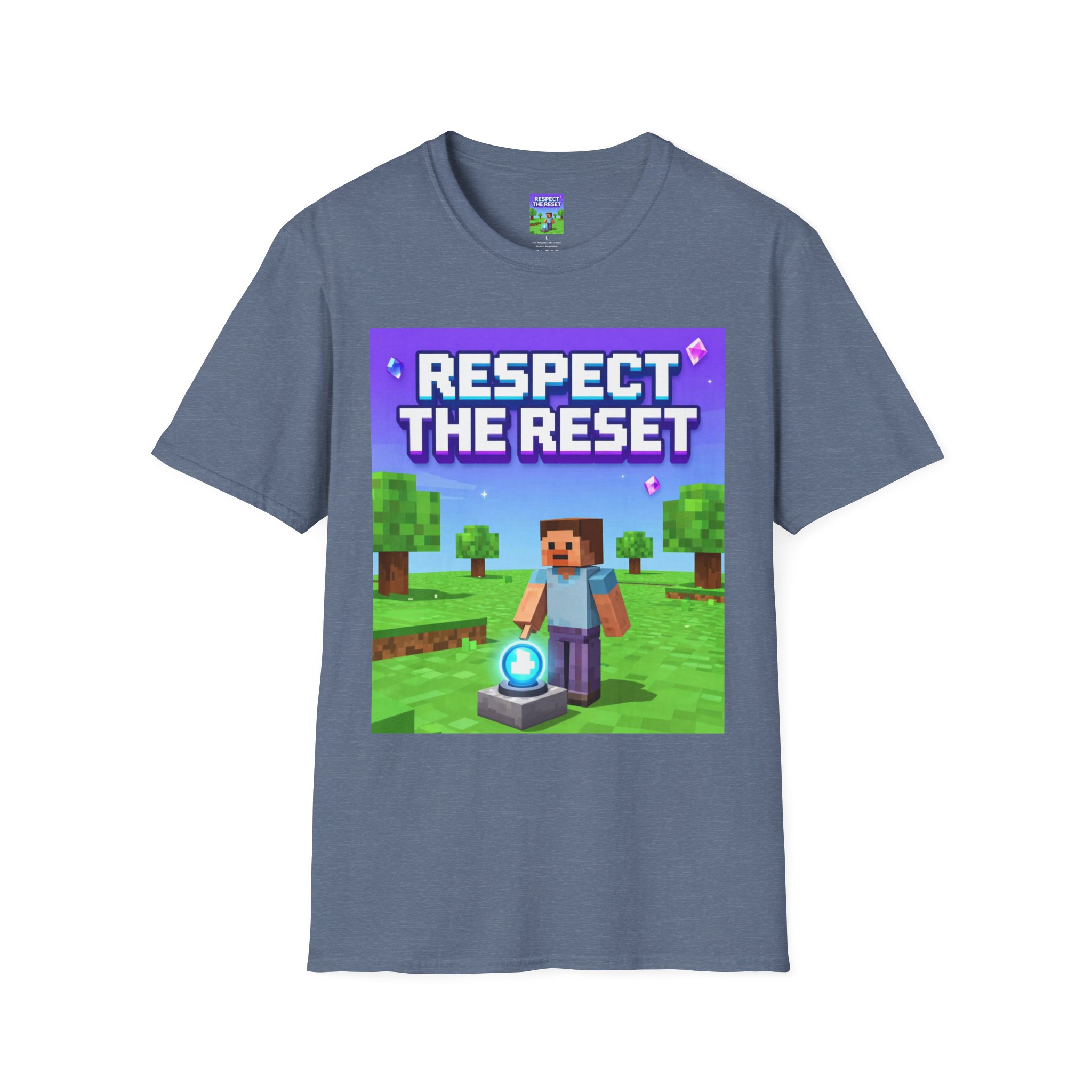 Respect the Reset T-Shirt — Minecraft-Inspired Gamer Tee - Image 31