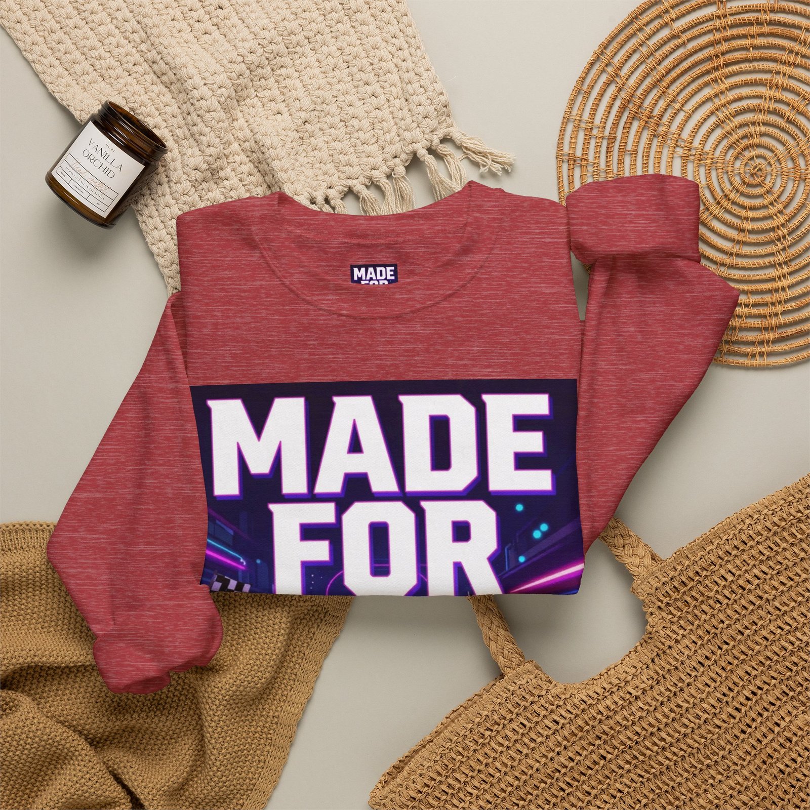 Made For More Sweatshirt — Retro Neon Racing Graphic Crewneck - Image 44