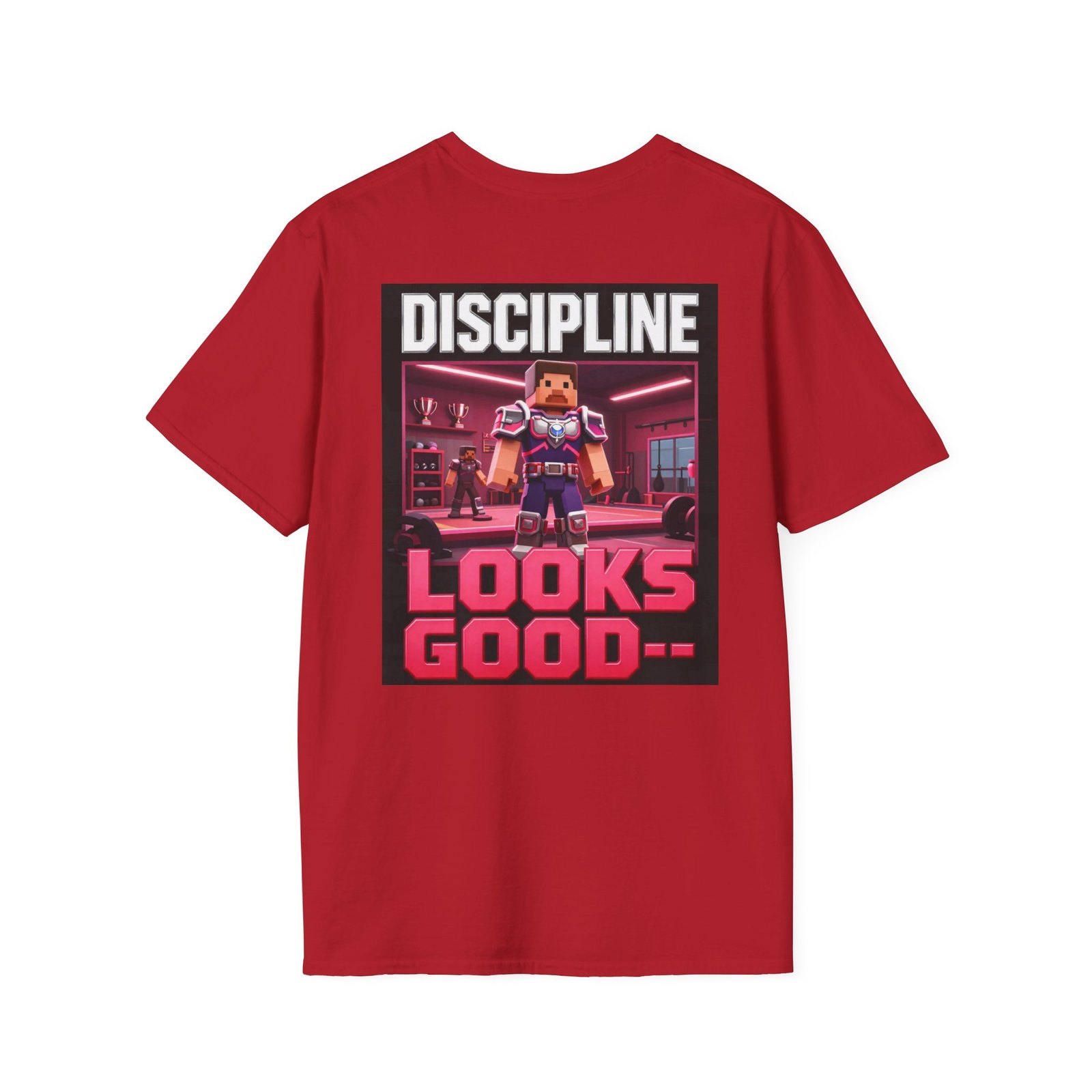 T‑Shirt — 'DISCIPLINE Looks Good' Gamer Pixel Armor Tee - Image 52