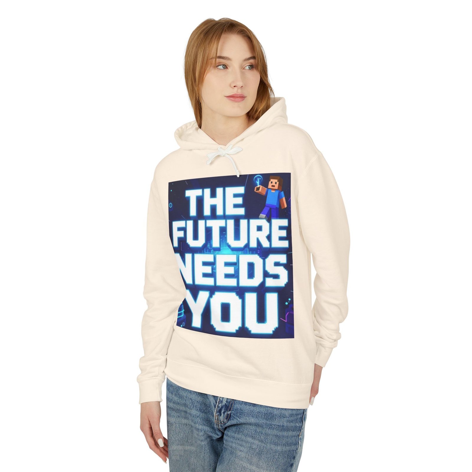 Hoodie — "The Future Needs You" Motivational Graphic Hoodie - Image 3