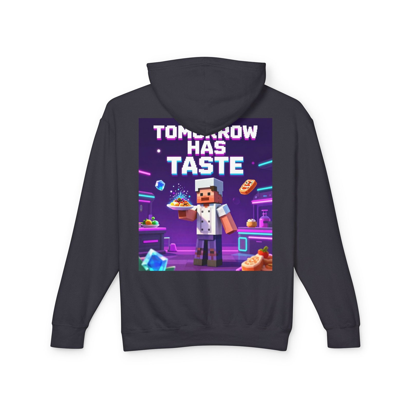 Tomorrow Has Taste Hoodie — Retro Pixel Chef Gaming Sweatshirt - Image 38