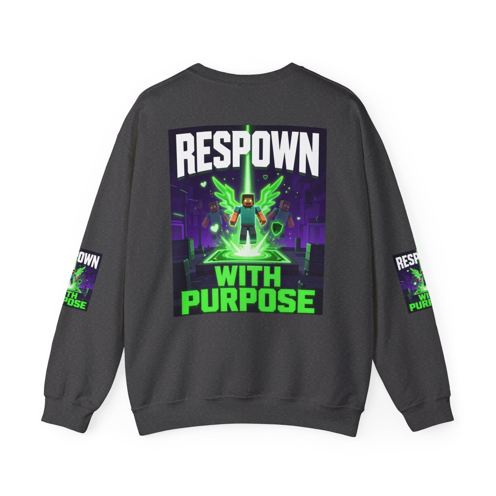 Respawn With Purpose Crewneck Sweatshirt — Gaming Graphic Pullover - Image 34