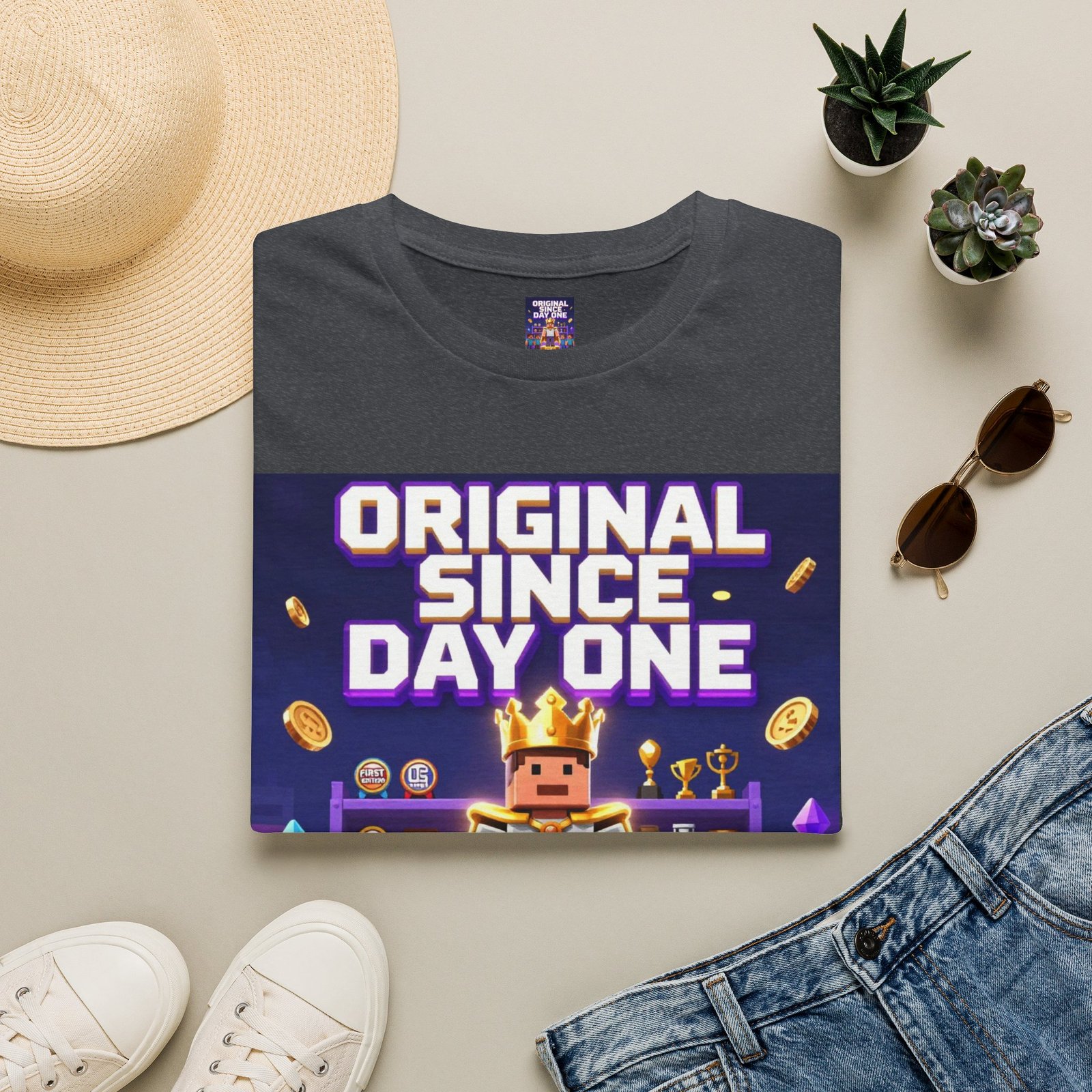 Original Since Day One T‑Shirt — Gamer Retro Crown Design - Image 37