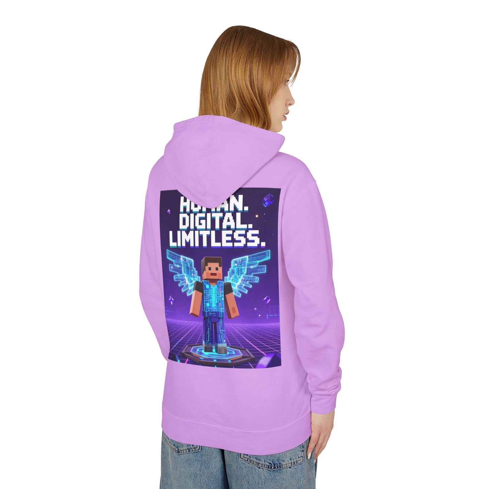 Digital Angel Hoodie — "Human. Digital. Limitless." Gamer Sweatshirt - Image 16