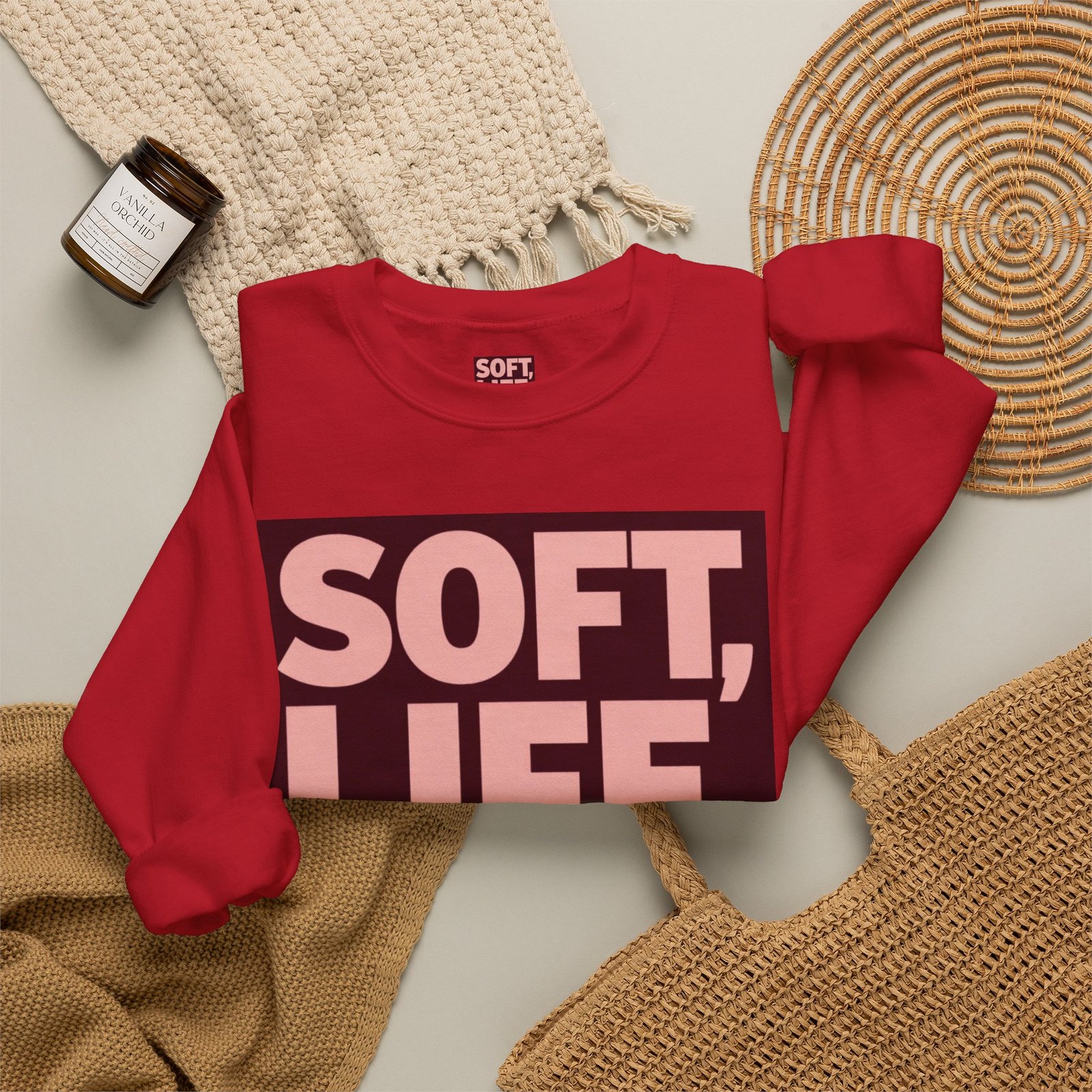 Soft Life Strong Mind Sweatshirt — Inspirational Graphic Crewneck - Image 56