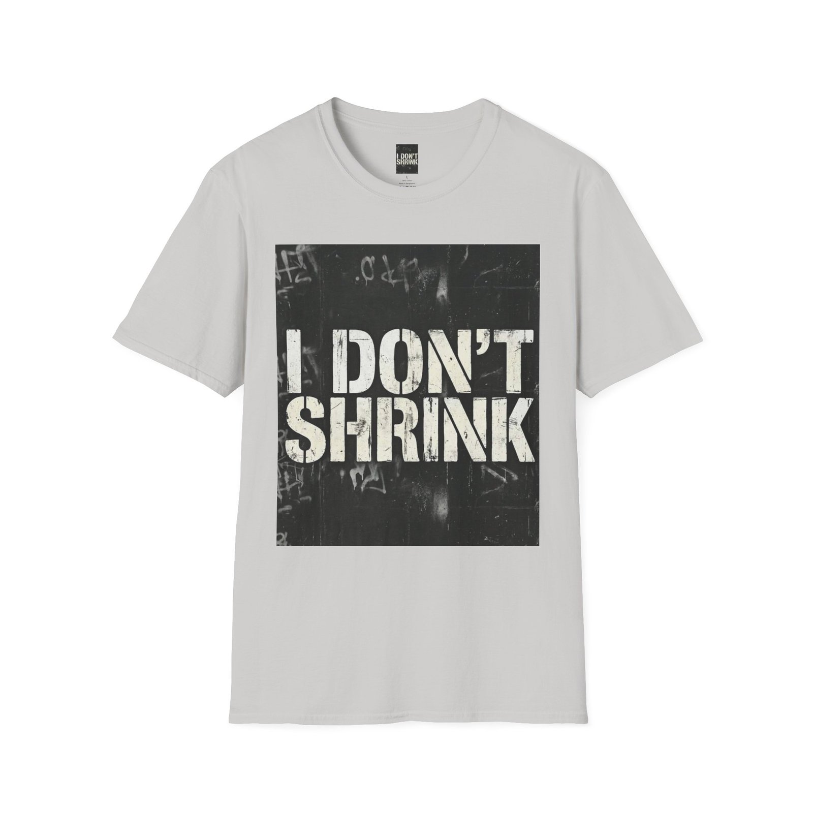 I Don't Shrink T-Shirt — Vintage Stencil Graphic Tee - Image 11