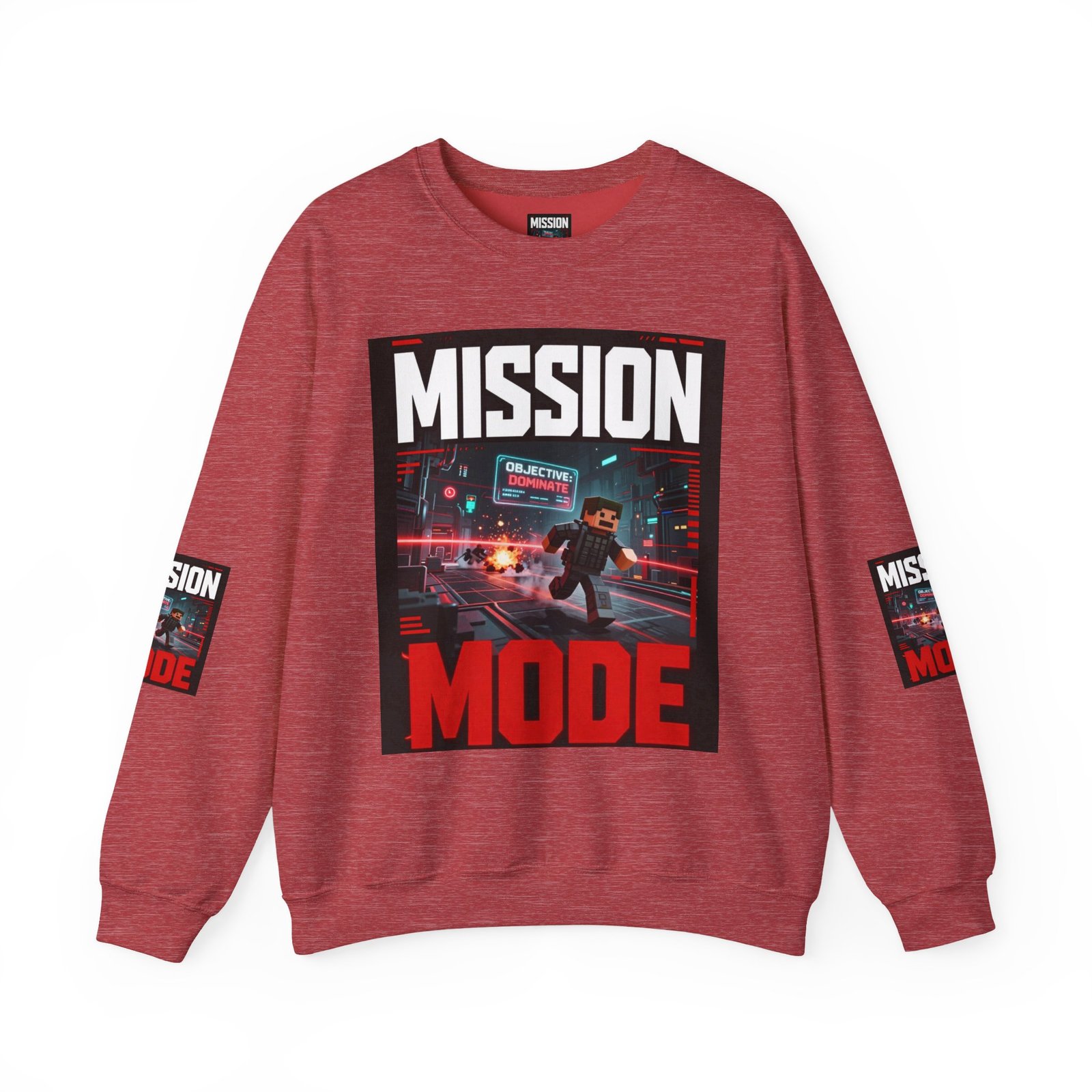 Mission Mode Crewneck Sweatshirt — Gaming Graphic Streetwear - Image 41