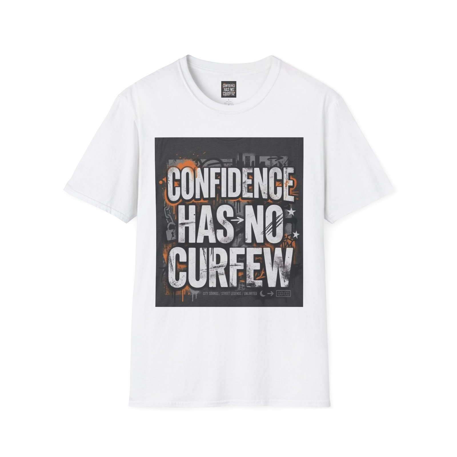 Confidence Has No Curfew T-Shirt — Empowering Urban Graphic Tee - Image 3