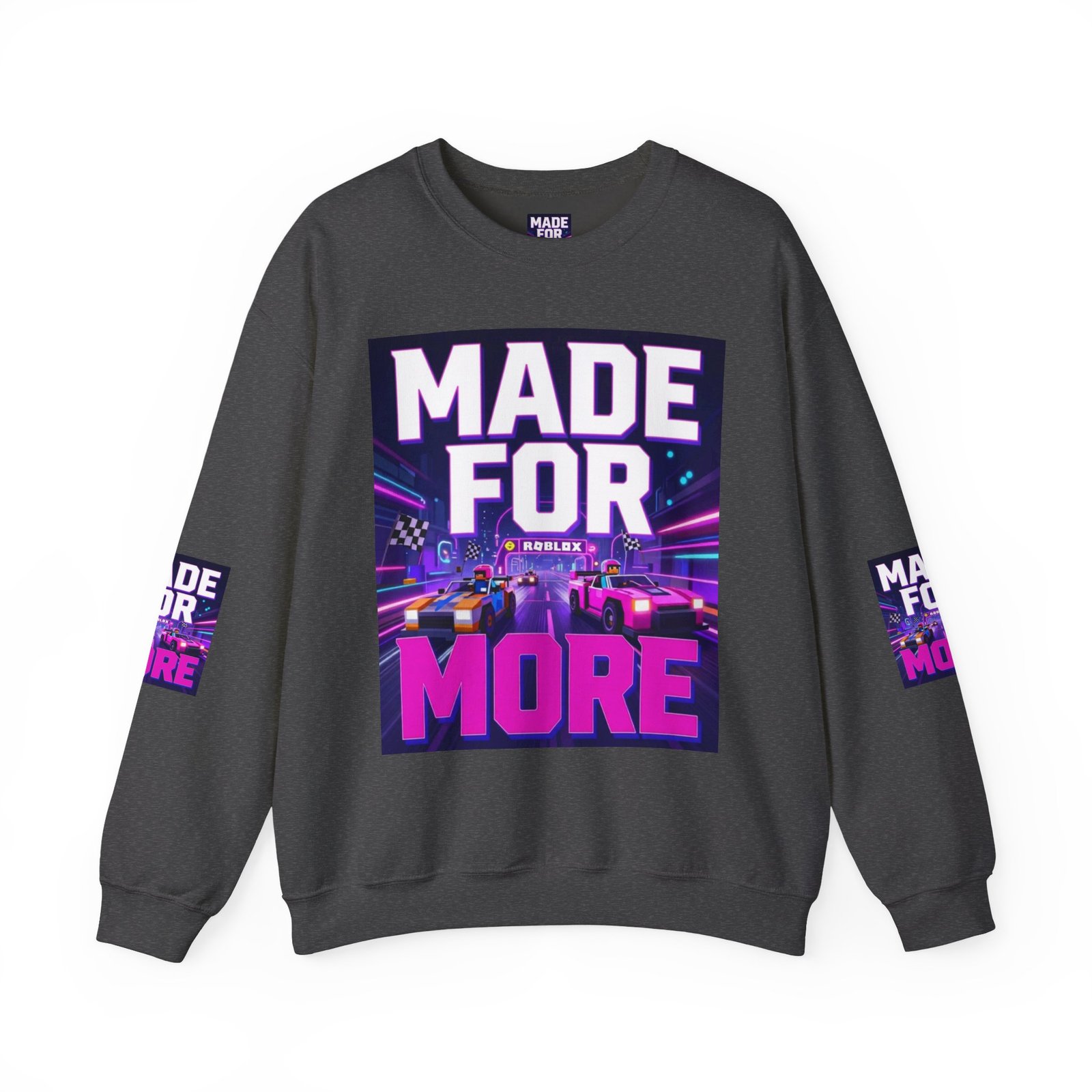 Made For More Sweatshirt — Retro Neon Racing Graphic Crewneck - Image 33