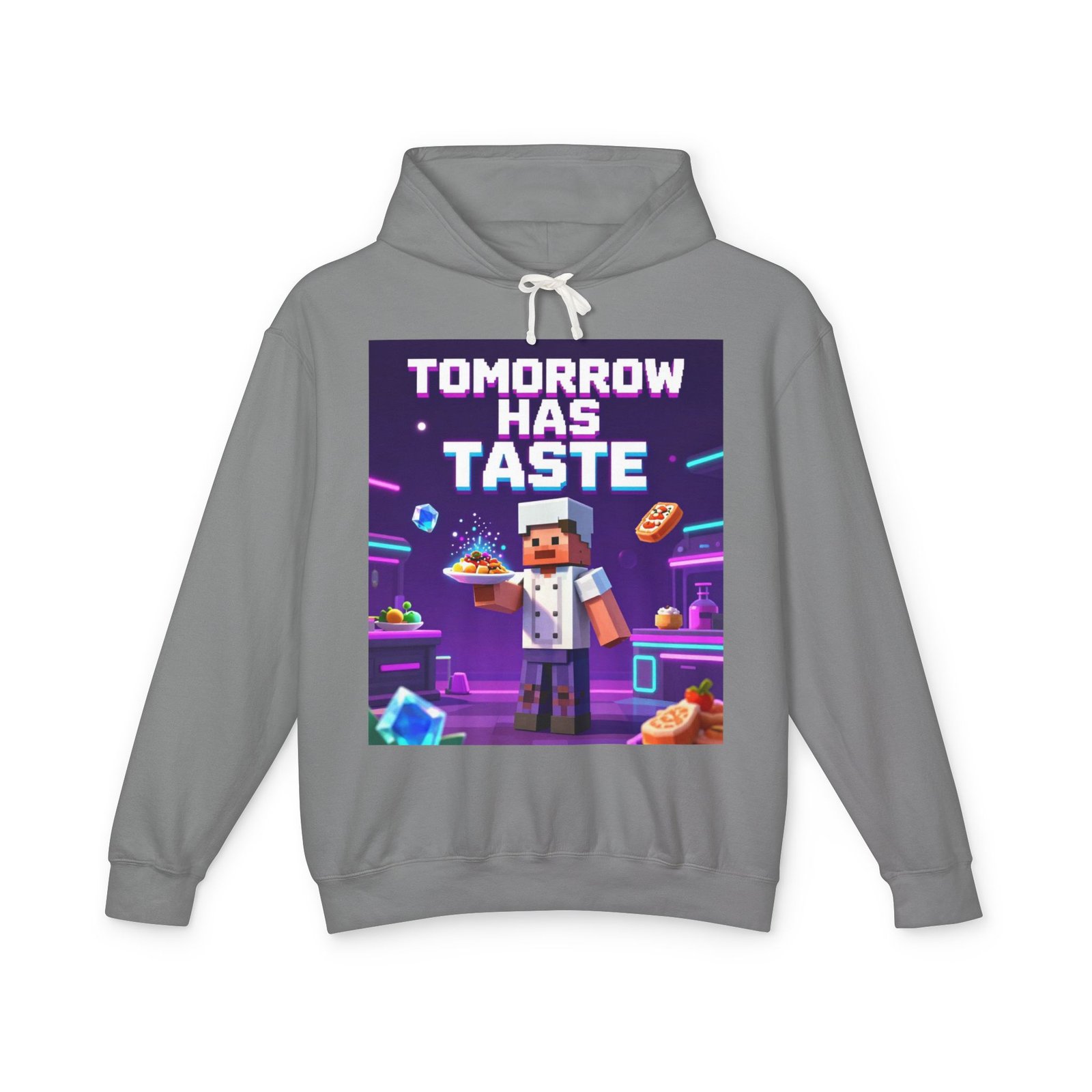 Tomorrow Has Taste Hoodie — Retro Pixel Chef Gaming Sweatshirt - Image 29