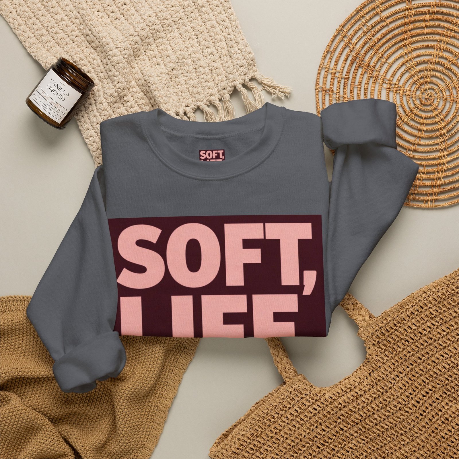 Soft Life Strong Mind Sweatshirt — Inspirational Graphic Crewneck - Image 40