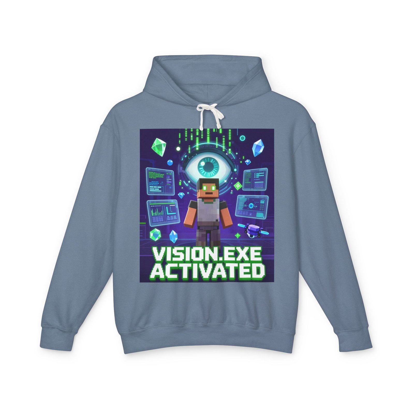 Vision.exe Activated Hoodie — Retro Gamer Tech Graphic Sweatshirt - Image 33