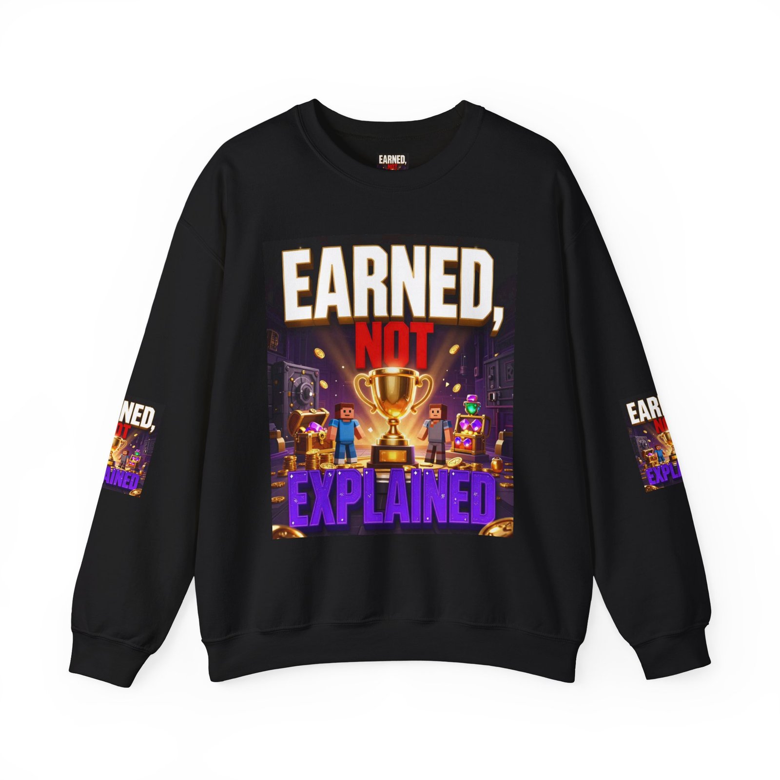 Crewneck Sweatshirt — "Earned, Not Explained" Trophy Graphic - Image 17