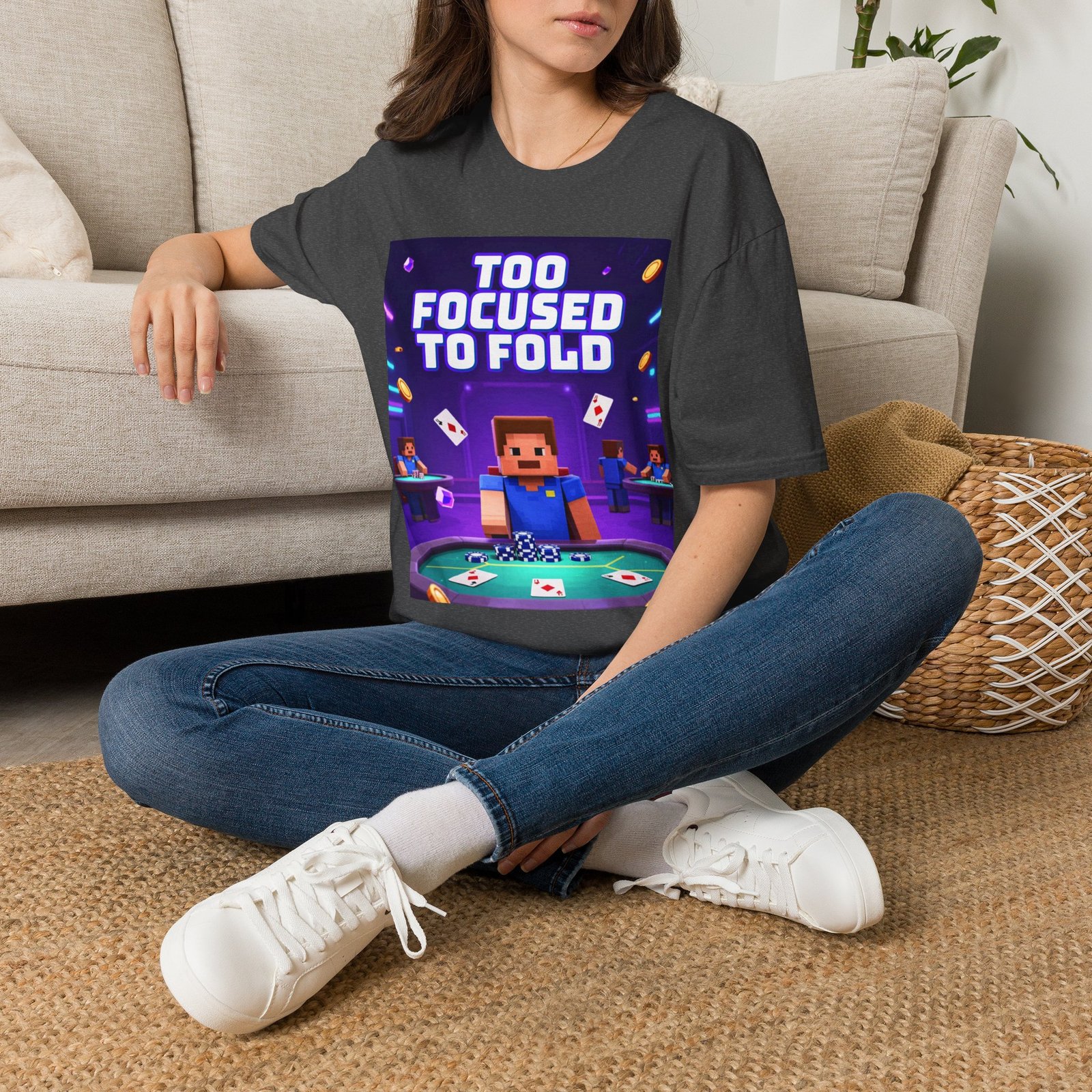 Poker T-Shirt — "Too Focused to Fold" Gaming Tee - Image 26