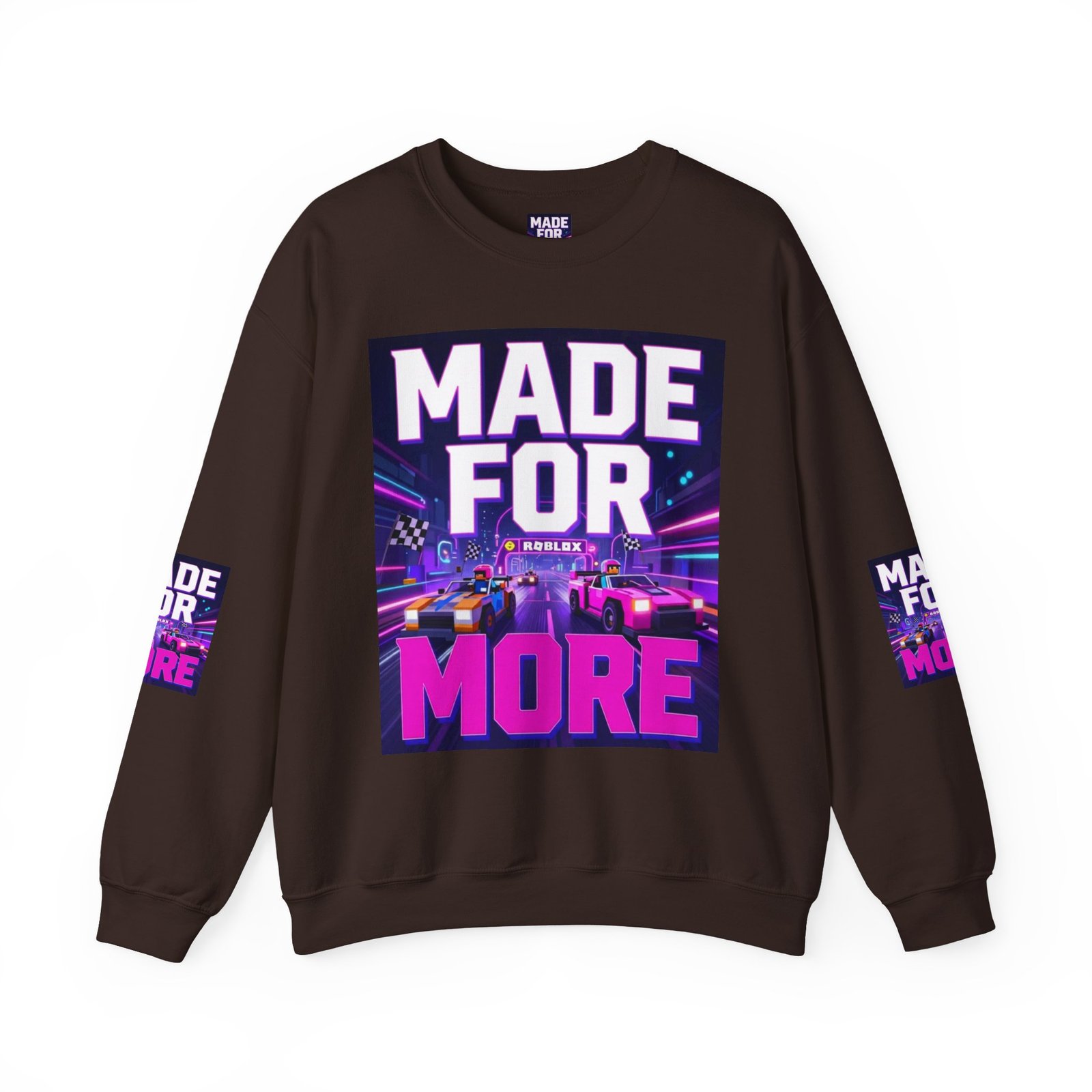 Made For More Sweatshirt — Retro Neon Racing Graphic Crewneck - Image 25