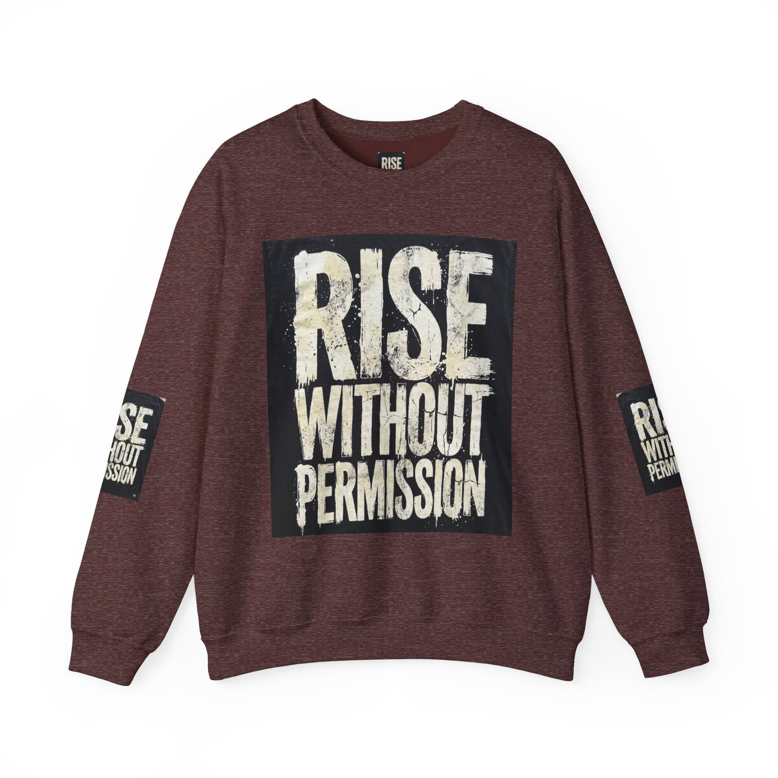 Crewneck Sweatshirt — "RISE WITHOUT PERMISSION" Bold Graphic - Image 13