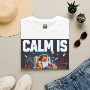 Calm Is Currency T‑Shirt — Gamer Pixel Throne Tee