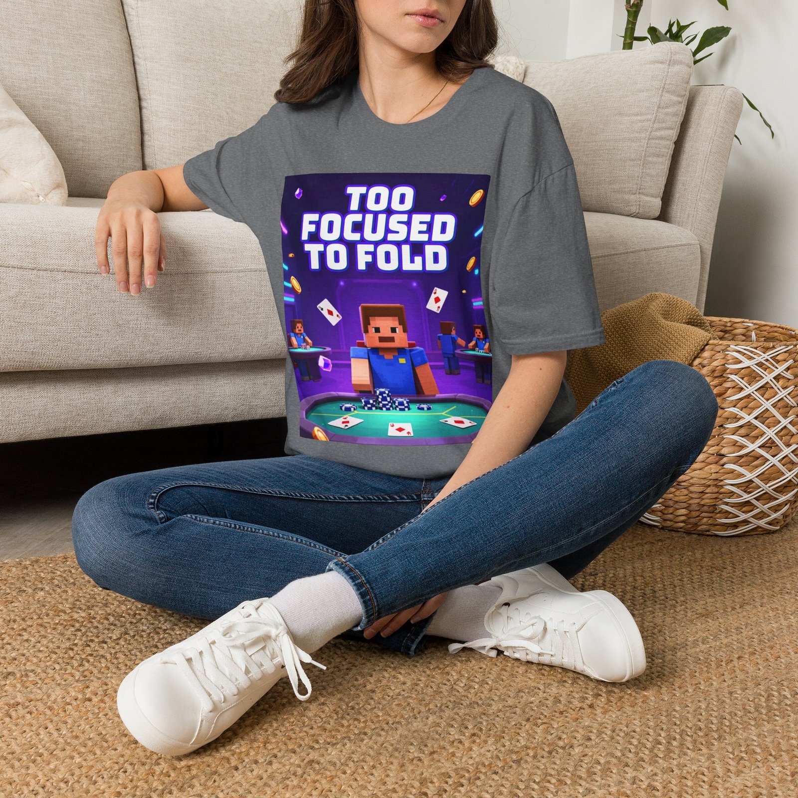 Poker T-Shirt — "Too Focused to Fold" Gaming Tee - Image 22