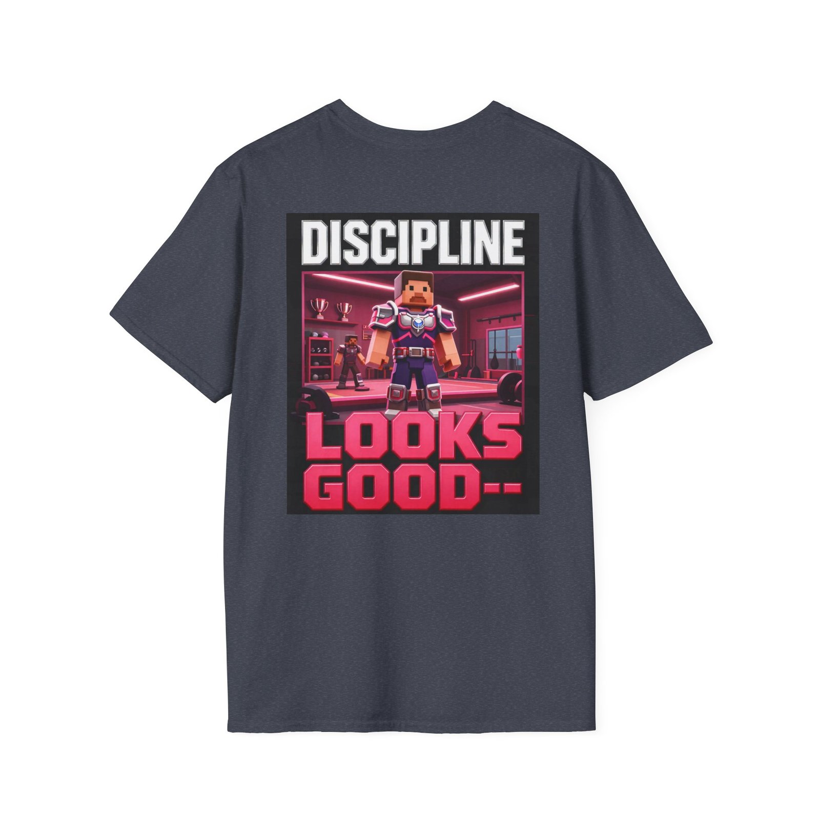 T‑Shirt — 'DISCIPLINE Looks Good' Gamer Pixel Armor Tee - Image 44
