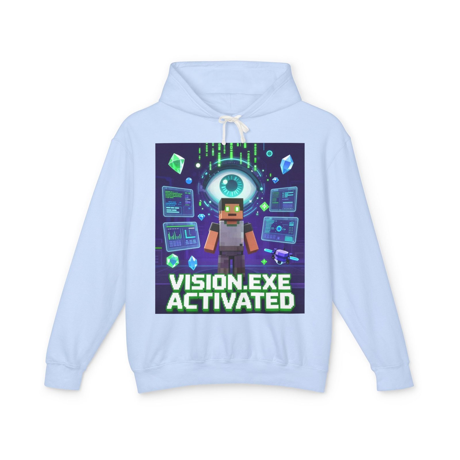 Vision.exe Activated Hoodie — Retro Gamer Tech Graphic Sweatshirt - Image 9