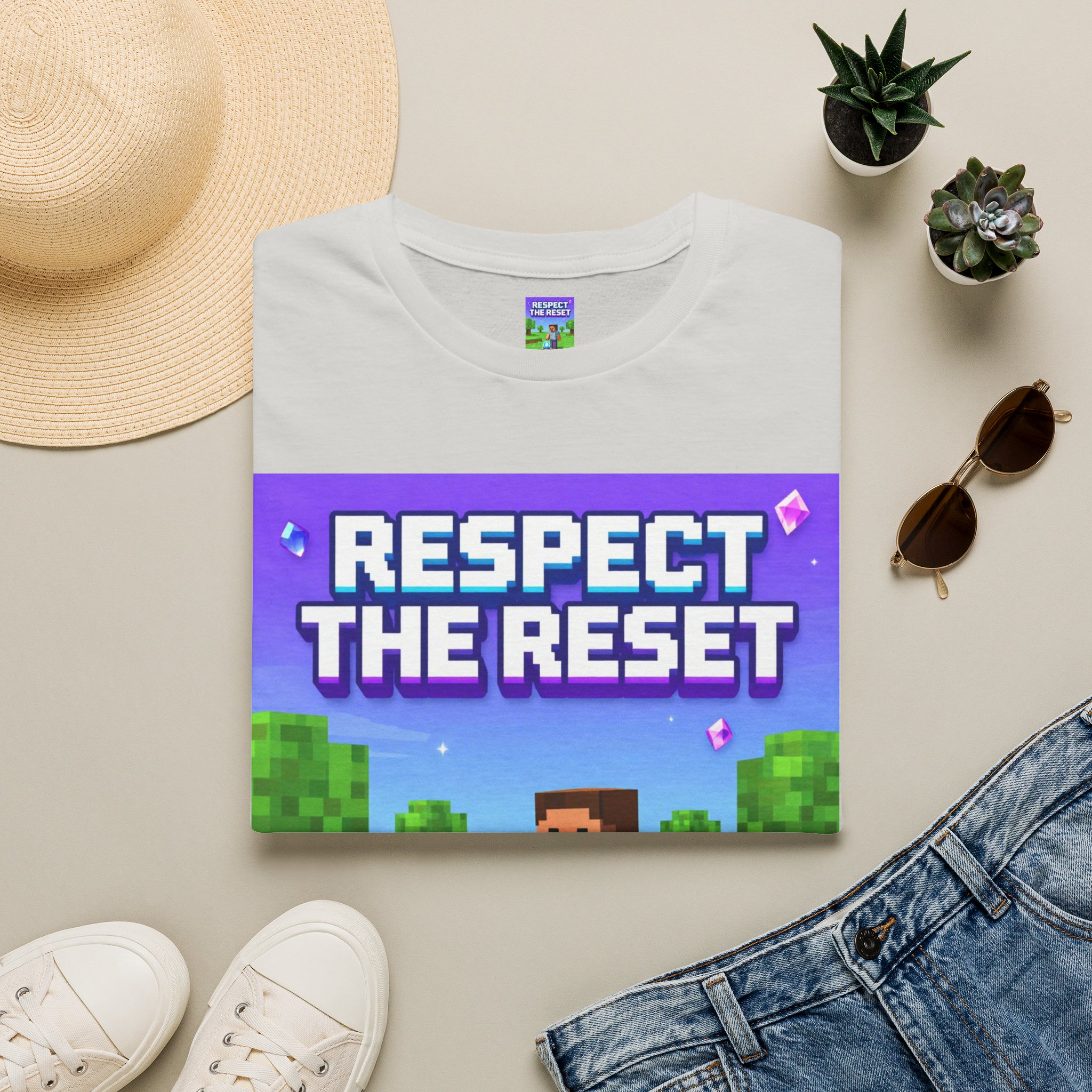 Respect the Reset T-Shirt — Minecraft-Inspired Gamer Tee - Image 9