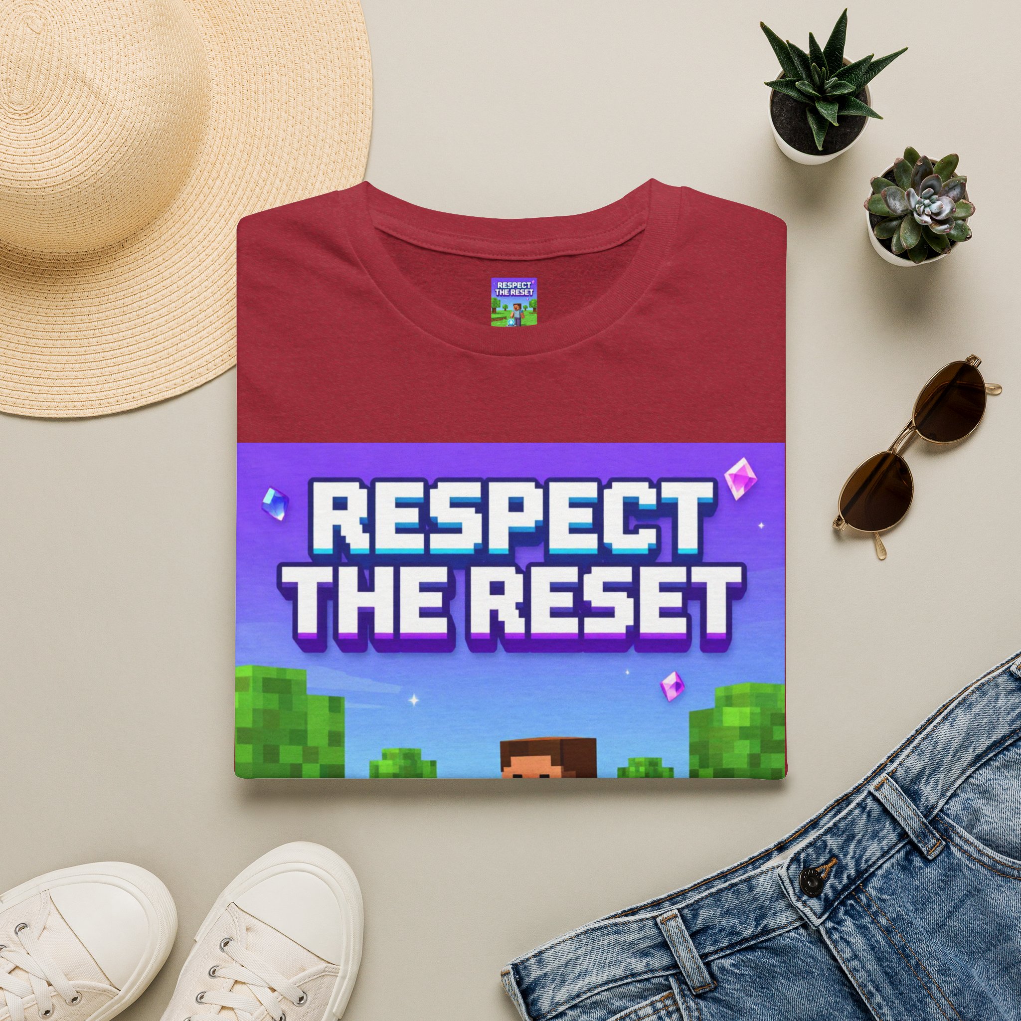 Respect the Reset T-Shirt — Minecraft-Inspired Gamer Tee - Image 45