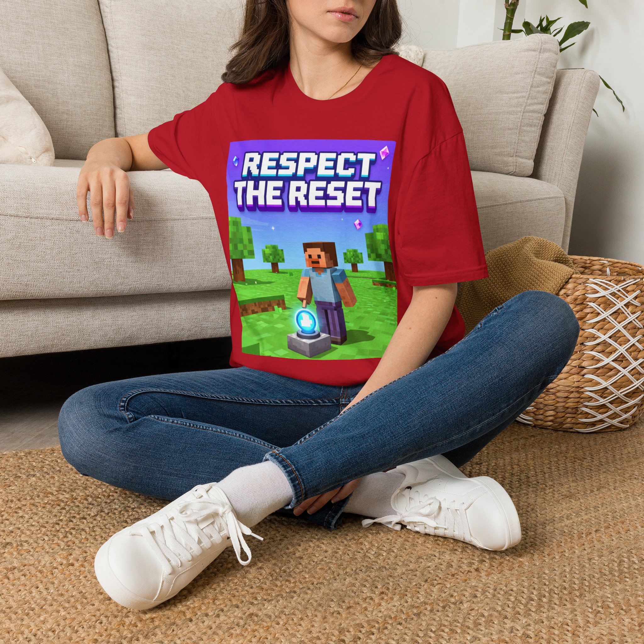Respect the Reset T-Shirt — Minecraft-Inspired Gamer Tee - Image 50