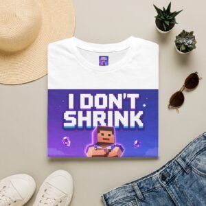 I Don't Shrink T‑Shirt — Retro Pixel Gamer Tee