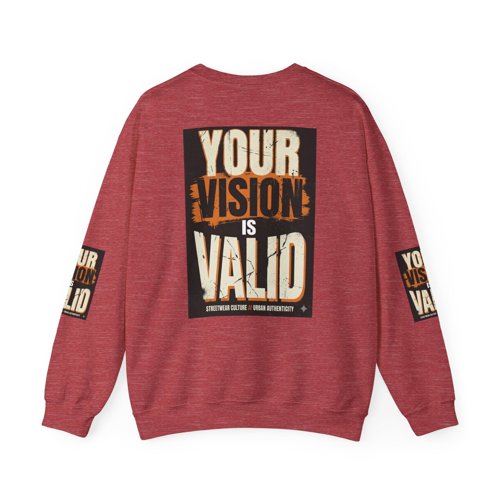 Crewneck Sweatshirt — “Your Vision Is Valid” Inspirational Graphic - Image 42