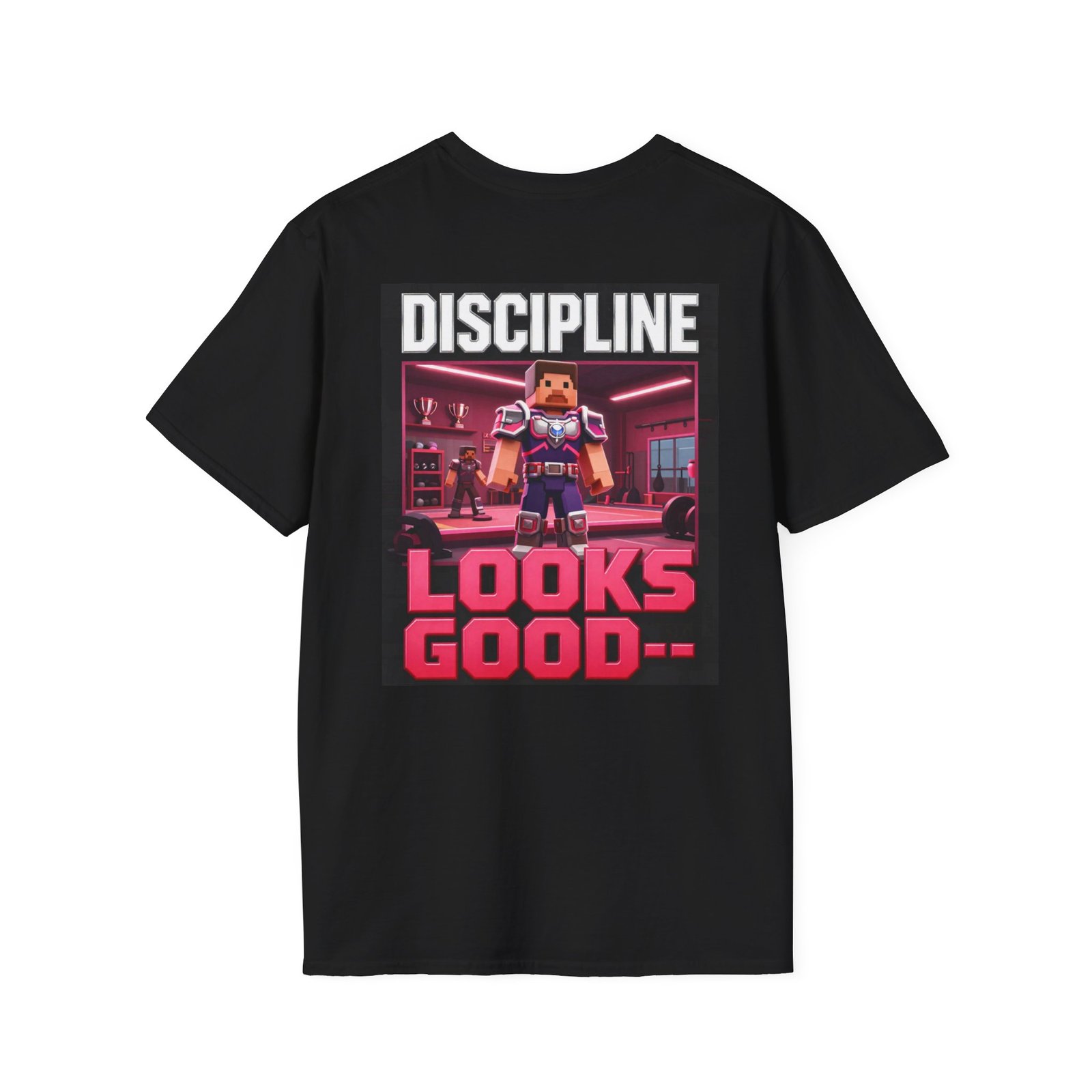 T‑Shirt — 'DISCIPLINE Looks Good' Gamer Pixel Armor Tee - Image 8