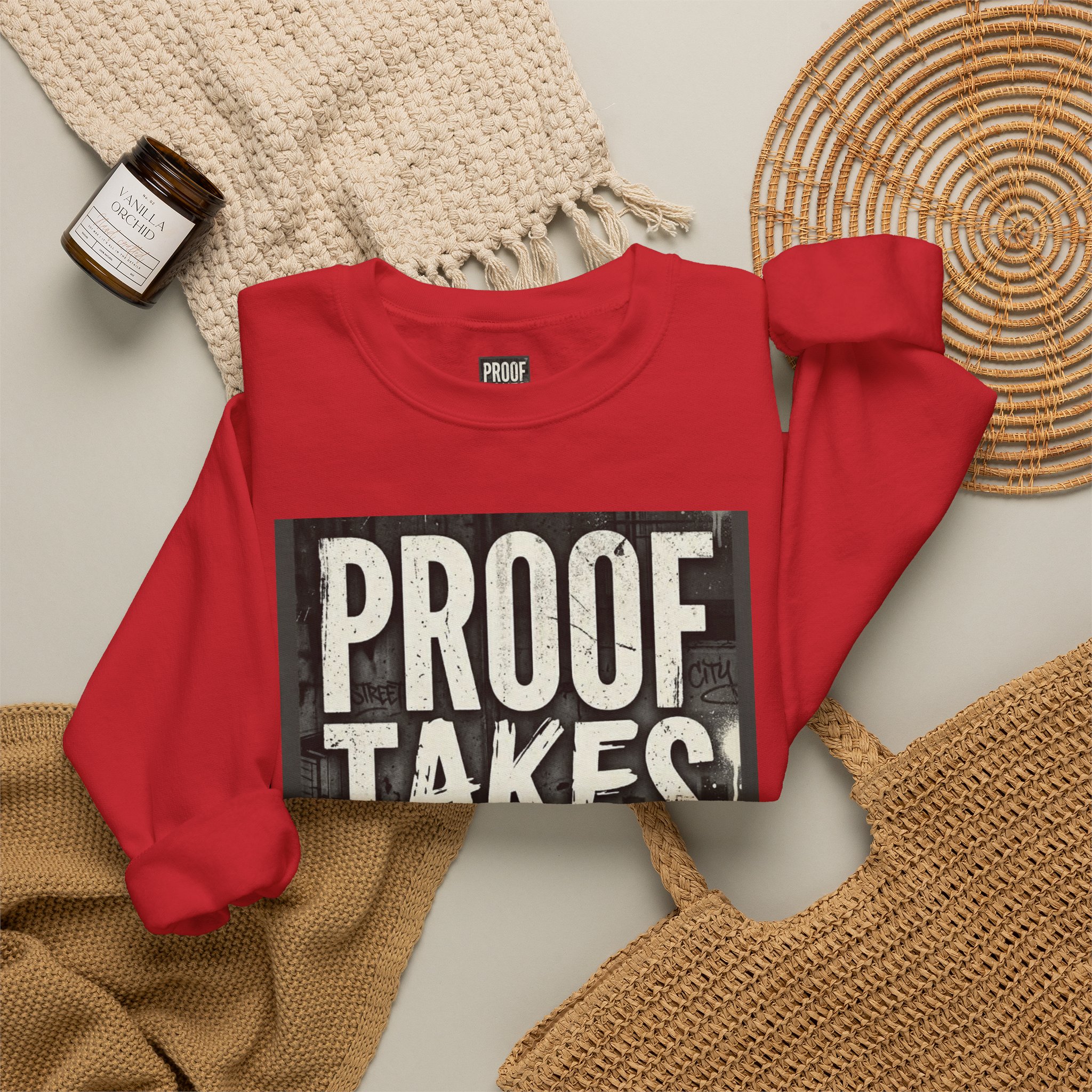 Proof Takes Time Sweatshirt — Motivational Graphic Crewneck - Image 48