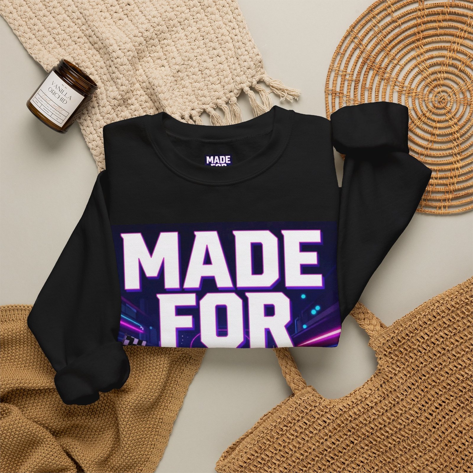 Made For More Sweatshirt — Retro Neon Racing Graphic Crewneck - Image 20
