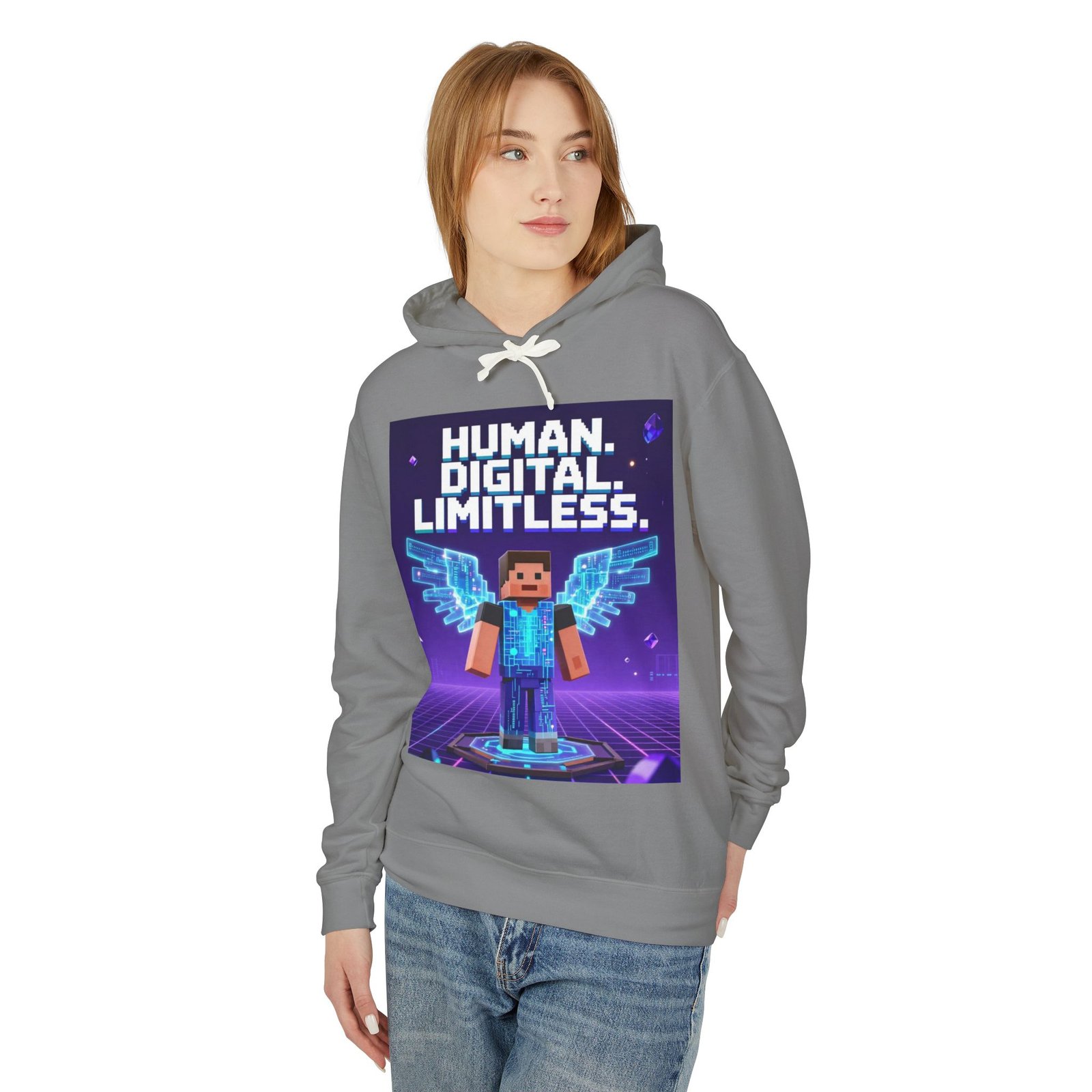 Digital Angel Hoodie — "Human. Digital. Limitless." Gamer Sweatshirt - Image 31