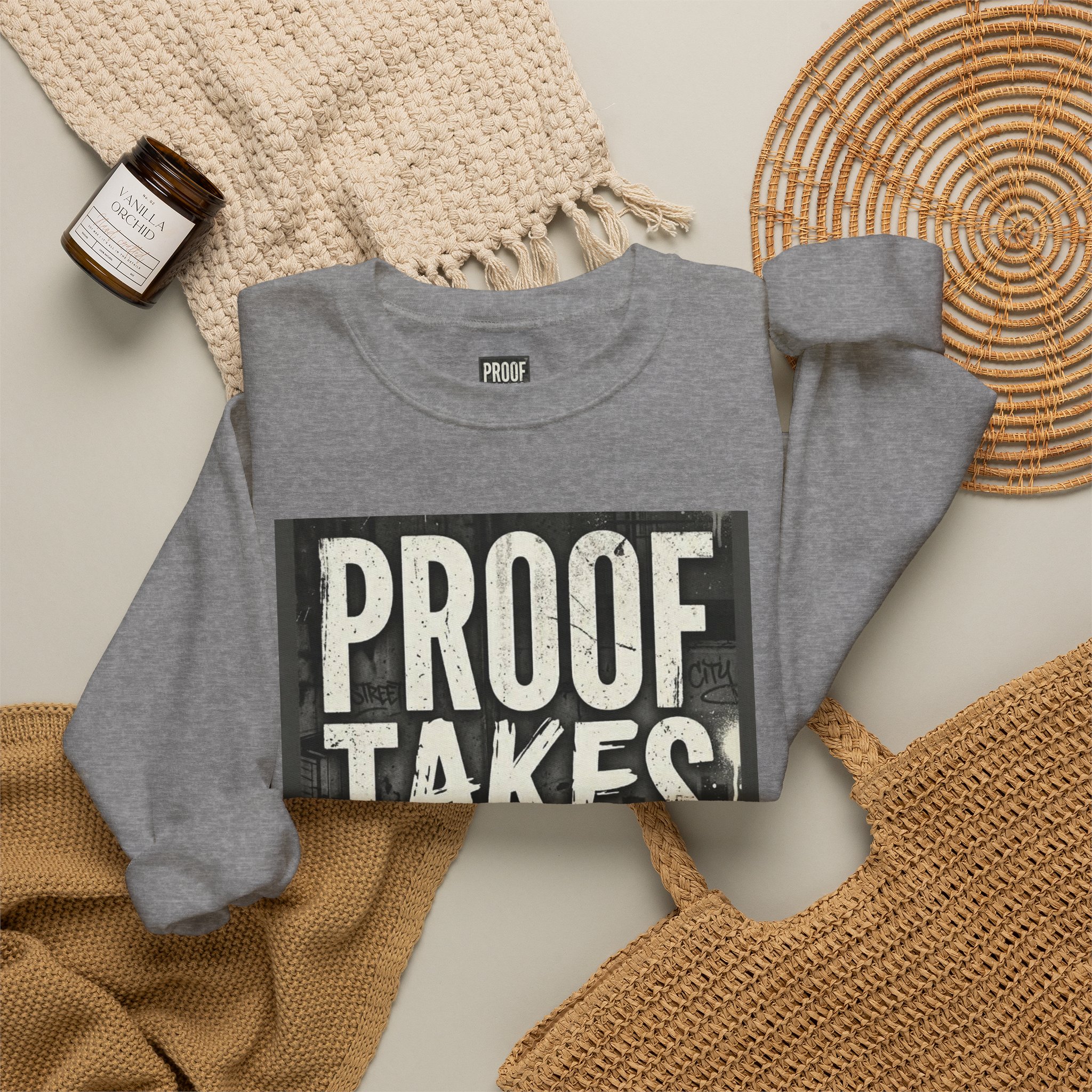 Proof Takes Time Sweatshirt — Motivational Graphic Crewneck - Image 32