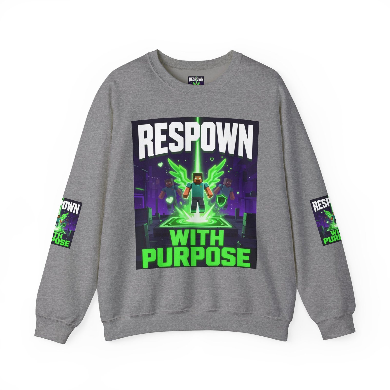 Respawn With Purpose Crewneck Sweatshirt — Gaming Graphic Pullover - Image 29