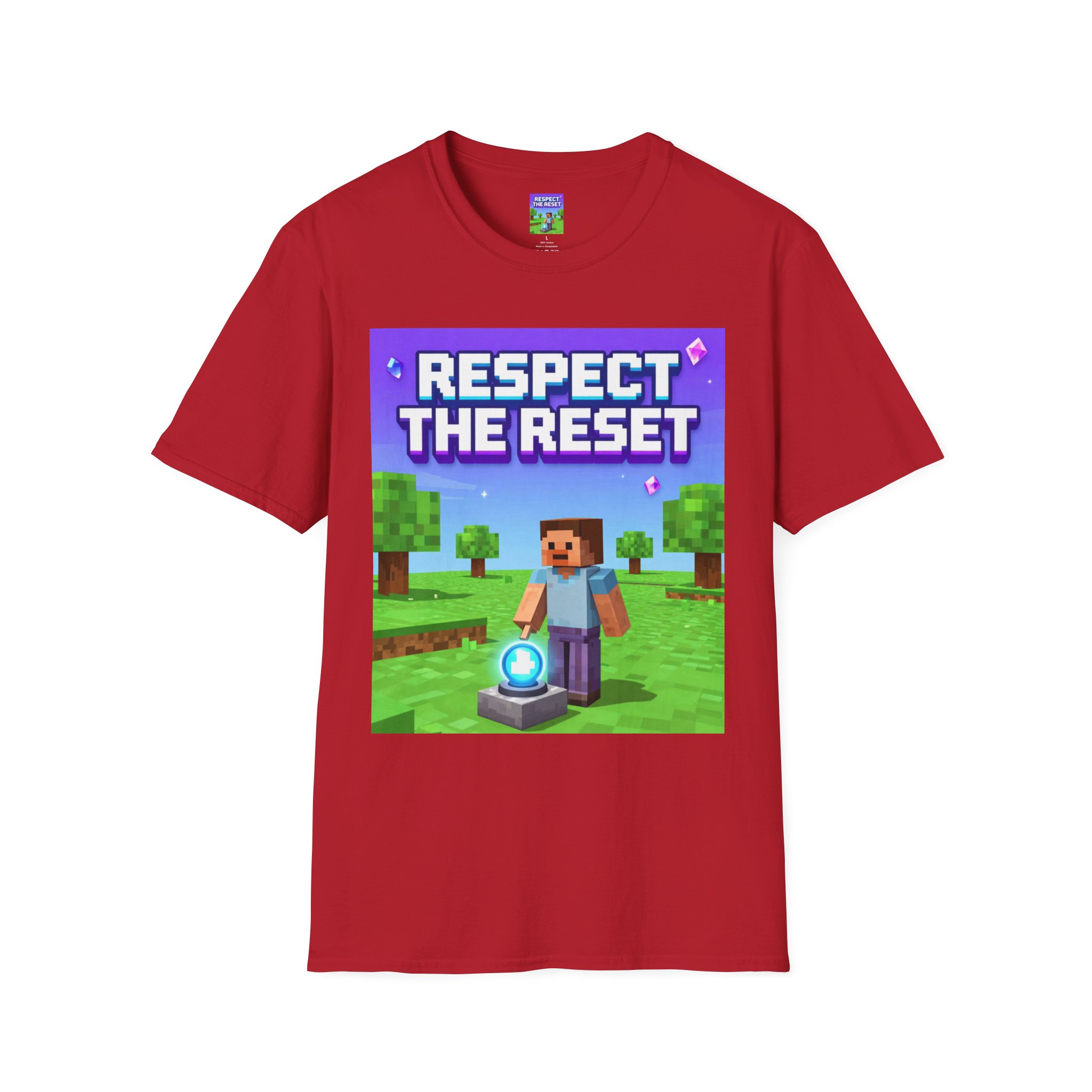 Respect the Reset T-Shirt — Minecraft-Inspired Gamer Tee - Image 51