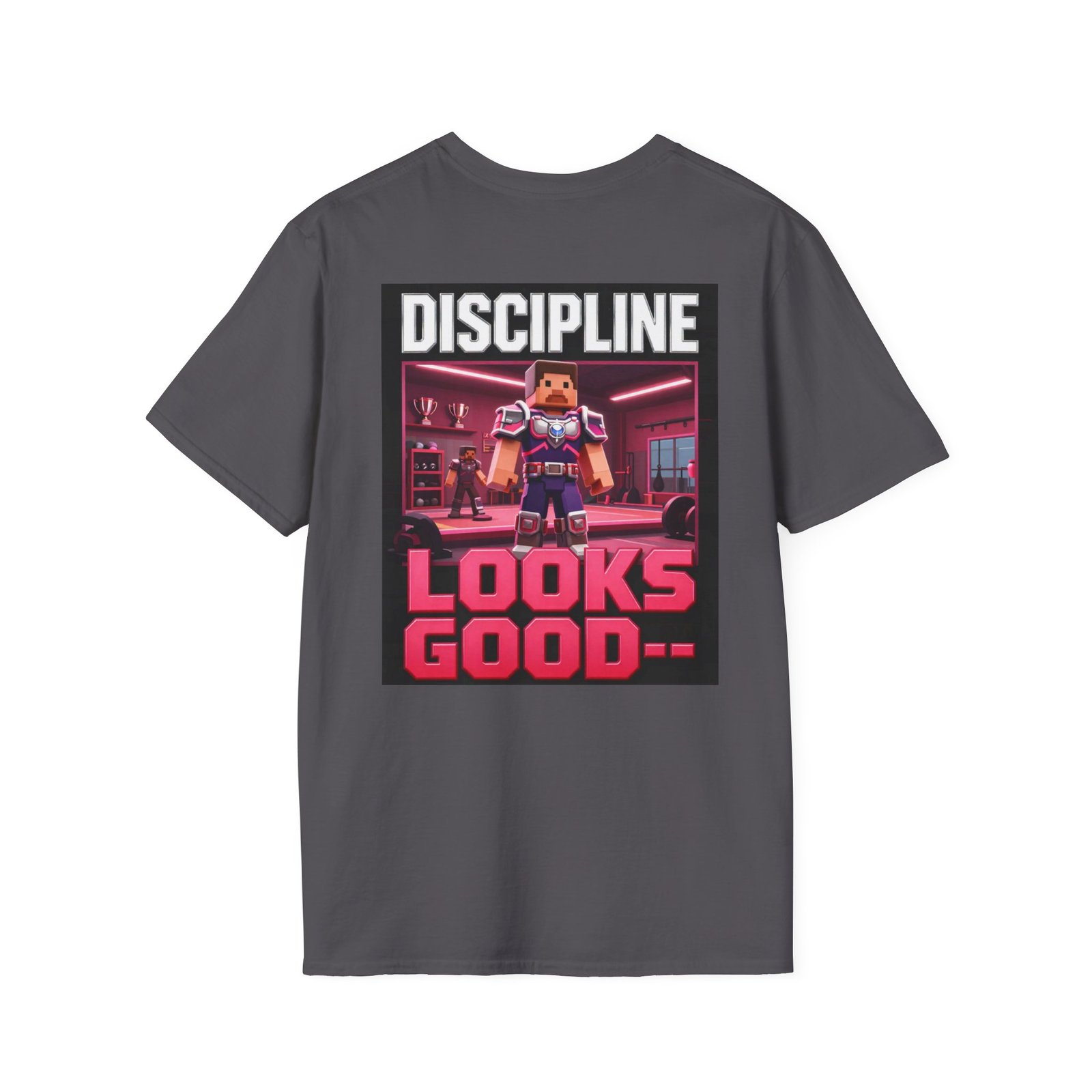 T‑Shirt — 'DISCIPLINE Looks Good' Gamer Pixel Armor Tee - Image 36