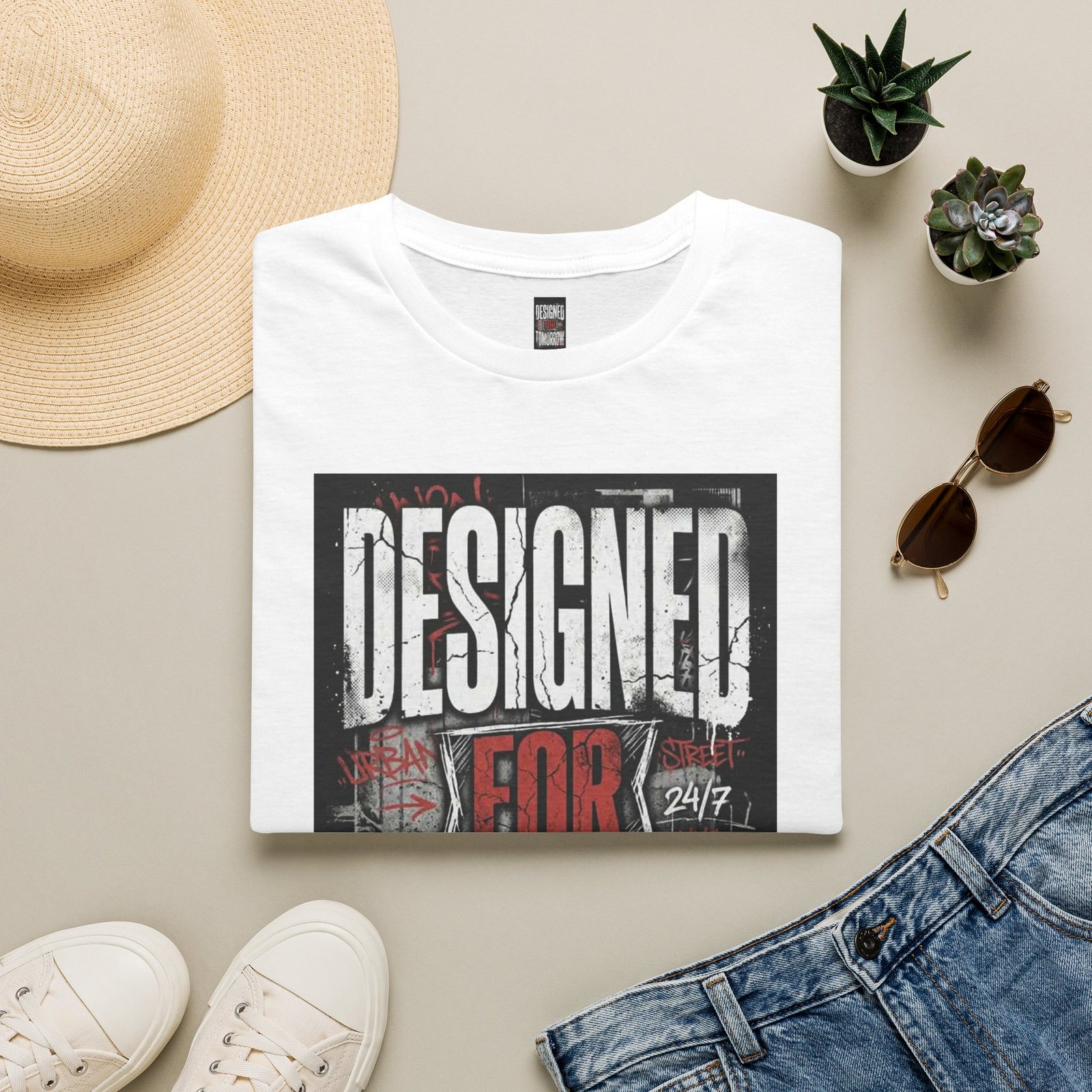 T-Shirt — "Designed for Tomorrow" Graphic Tee