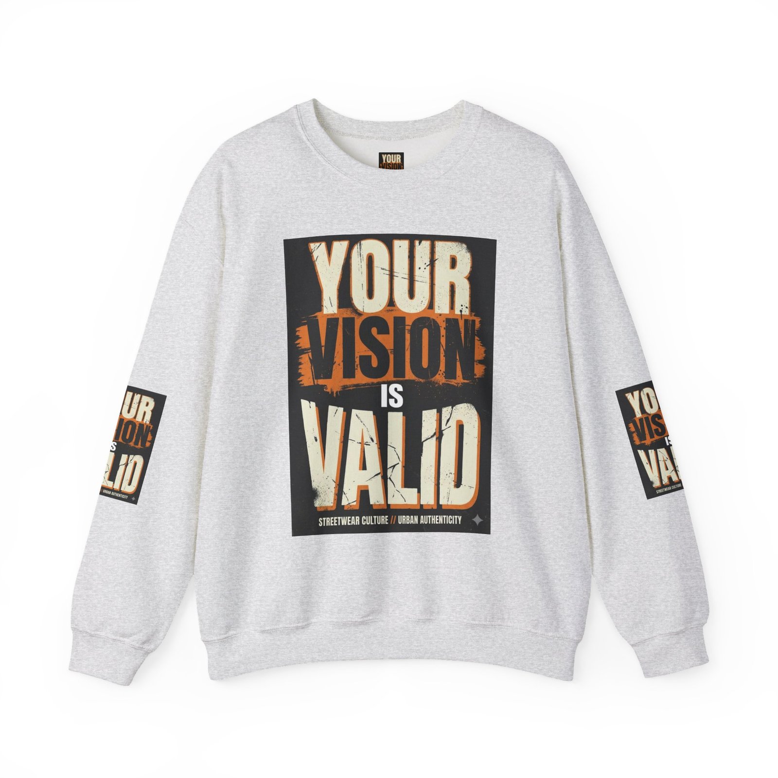 Crewneck Sweatshirt — “Your Vision Is Valid” Inspirational Graphic - Image 5