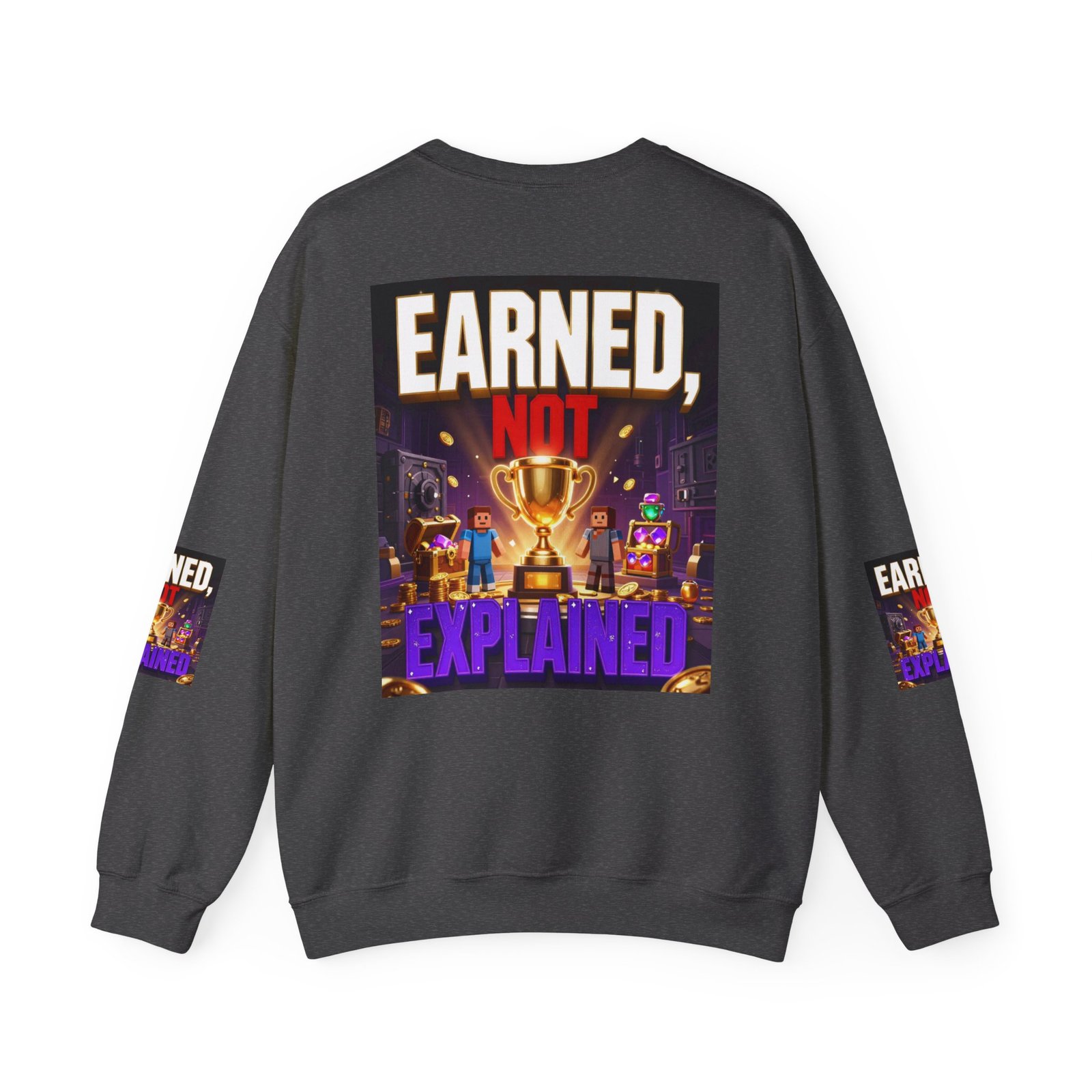 Crewneck Sweatshirt — "Earned, Not Explained" Trophy Graphic - Image 34