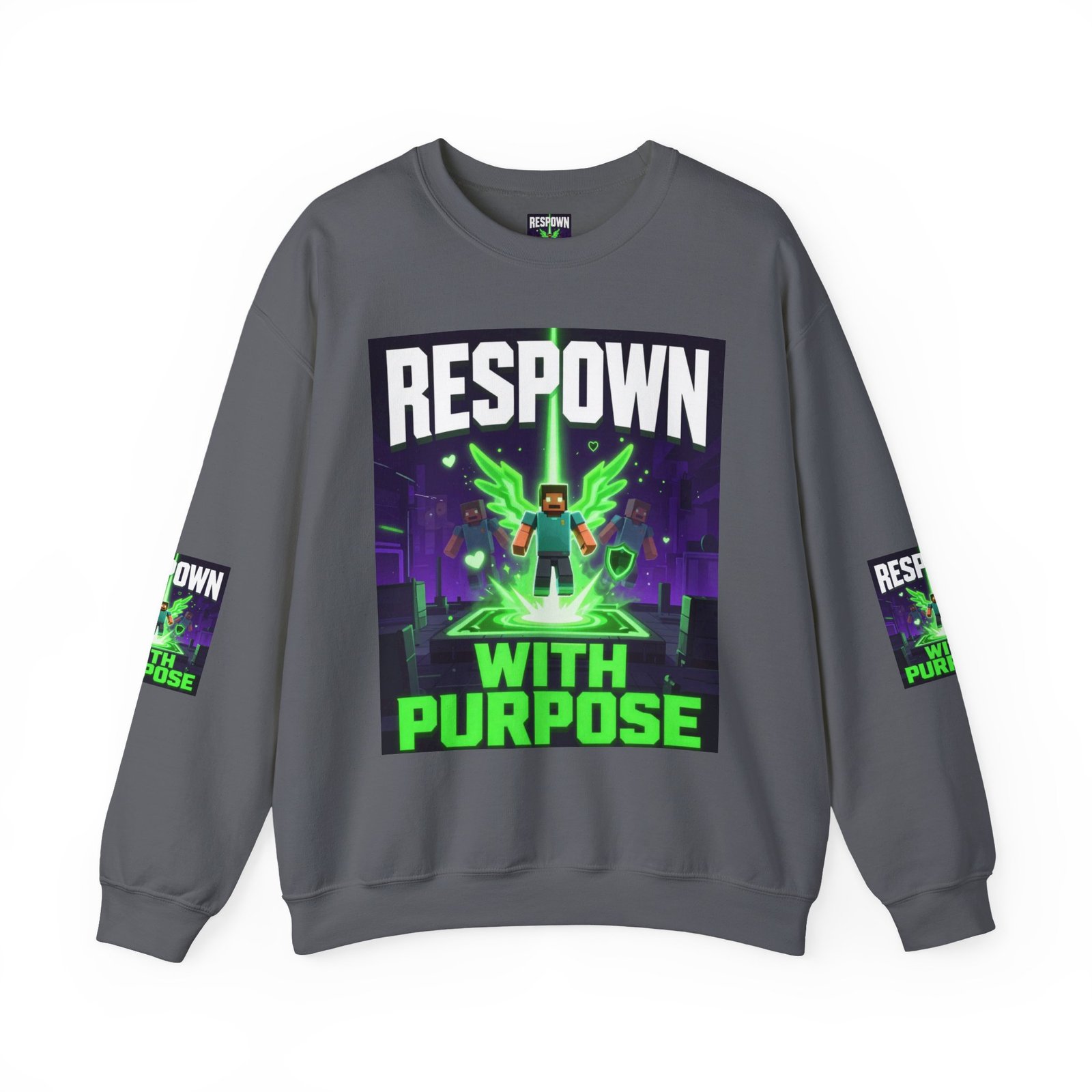 Respawn With Purpose Crewneck Sweatshirt — Gaming Graphic Pullover - Image 37